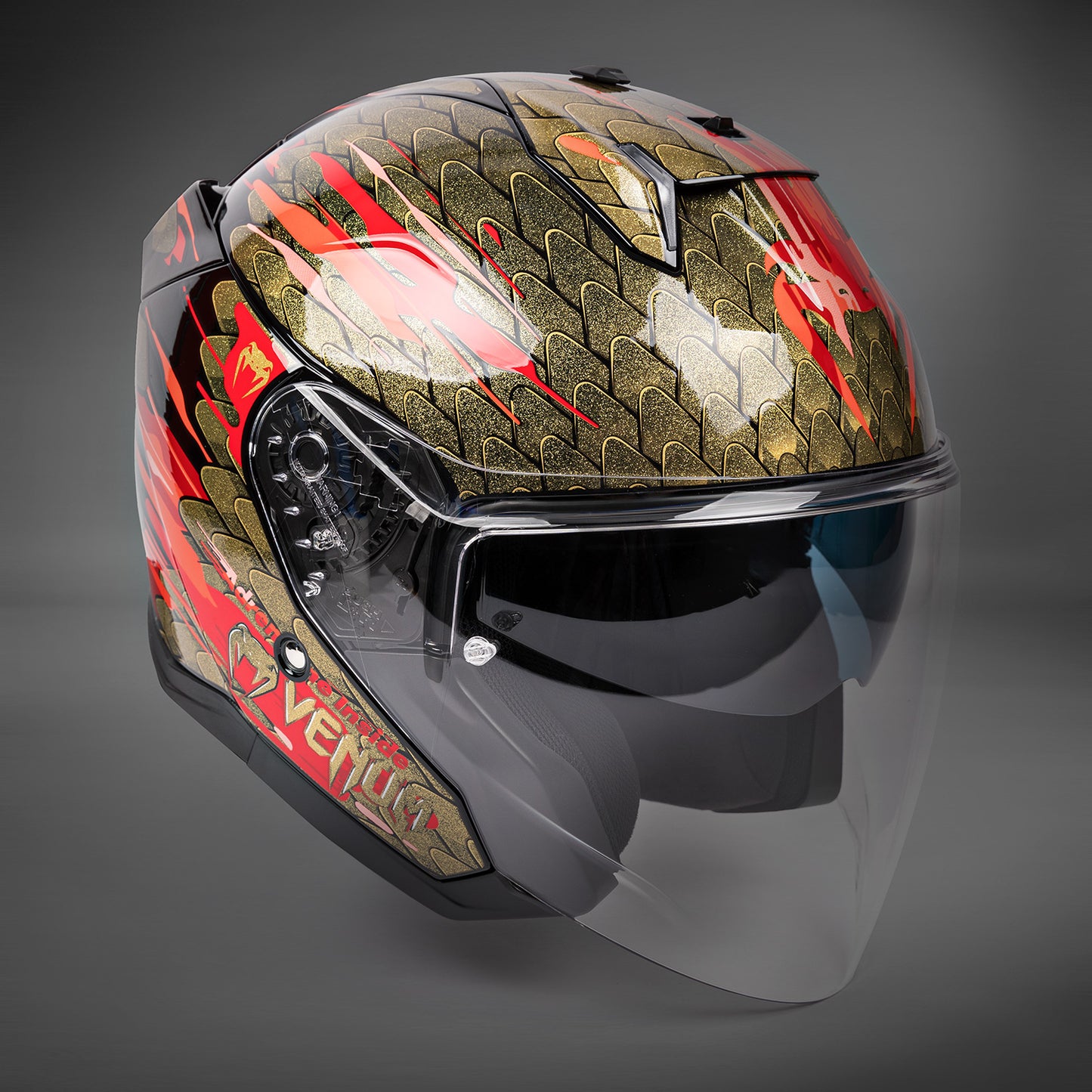Venum x Shark Motorradhelm SKWAL i3 JET - Rot/Gold