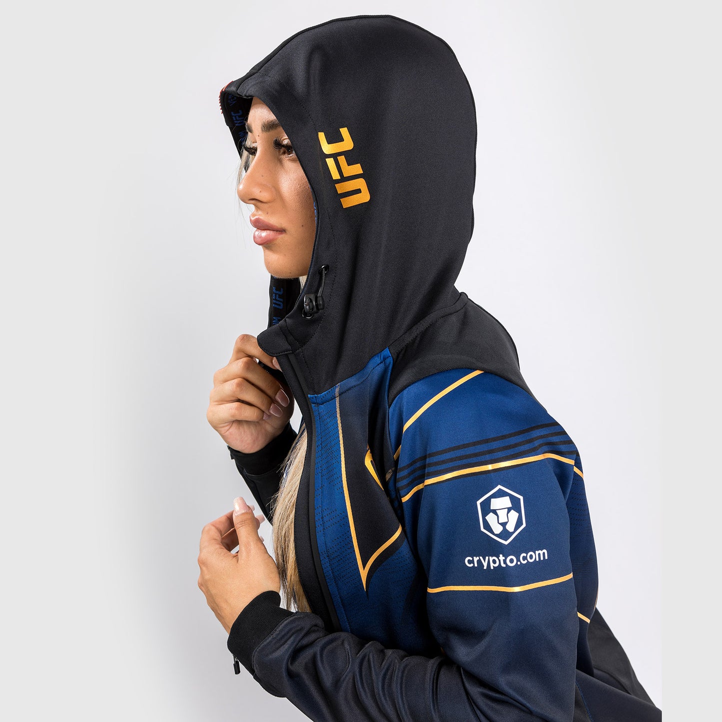 UFC Venum Authentic Fight Night 2.0 Walkout-Hoodie für Frauen – Midnight Edition - Champion