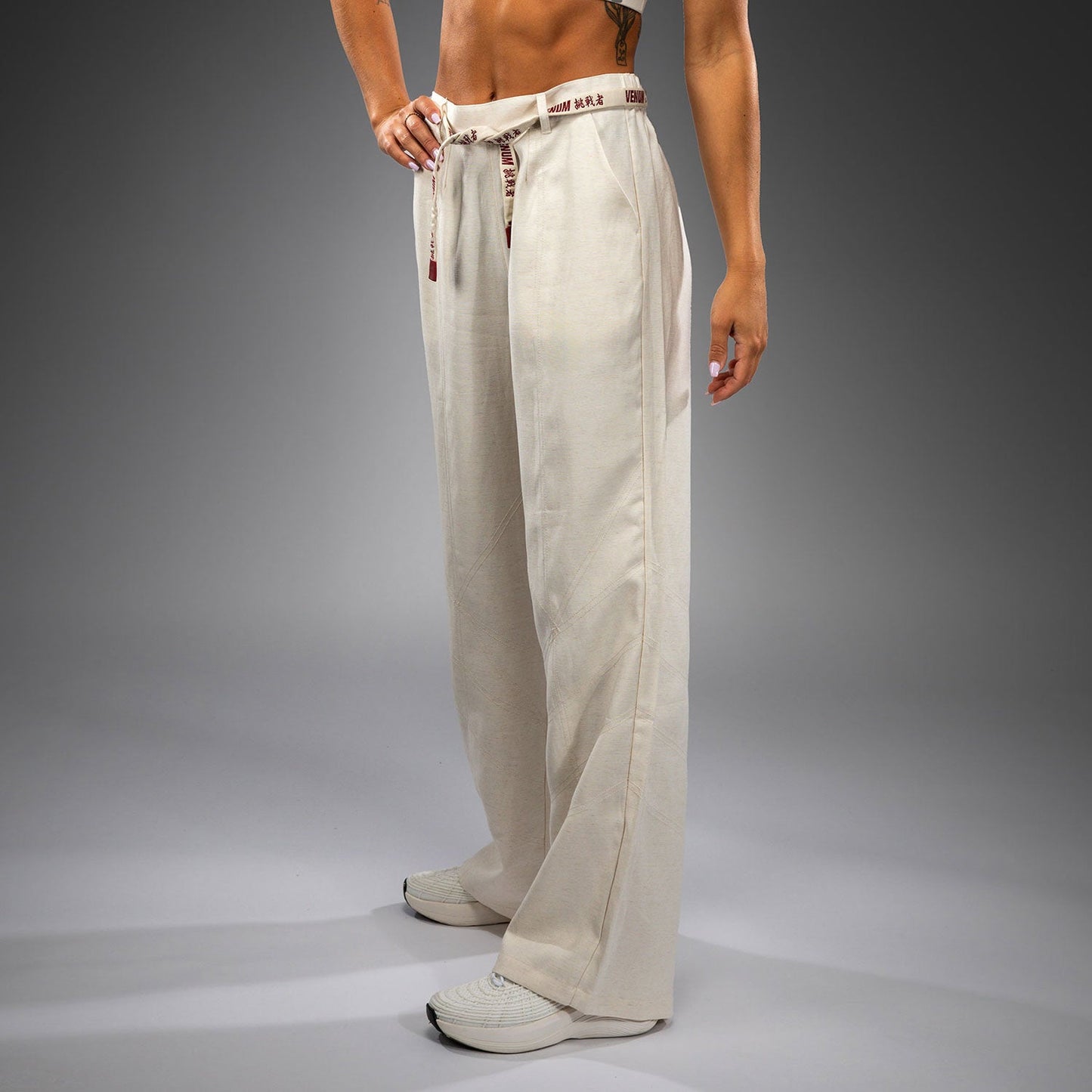 Venum Serpenti Damen Hose – Elfenbein/Burgunder