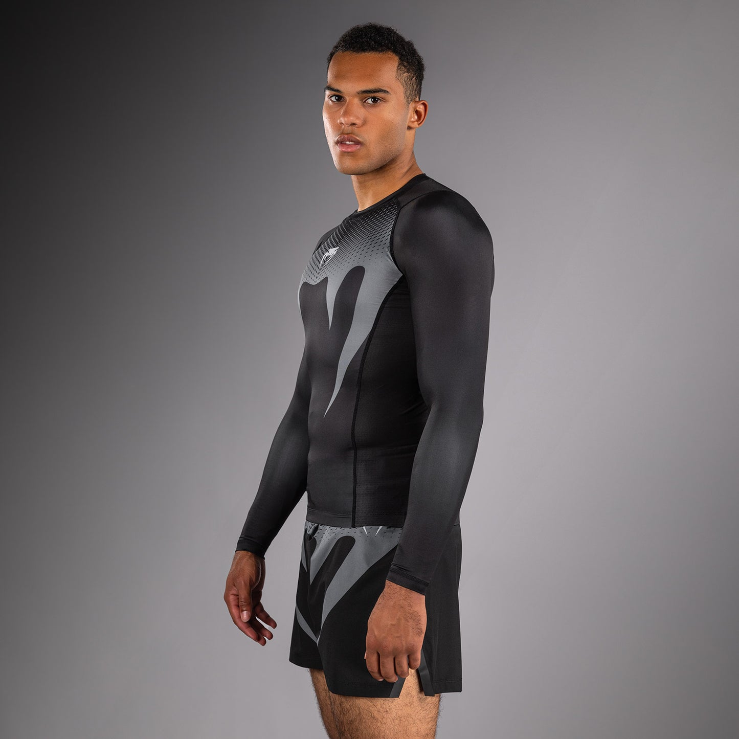 Venum No Gi Rashguards - Schwarz/Silbergrau