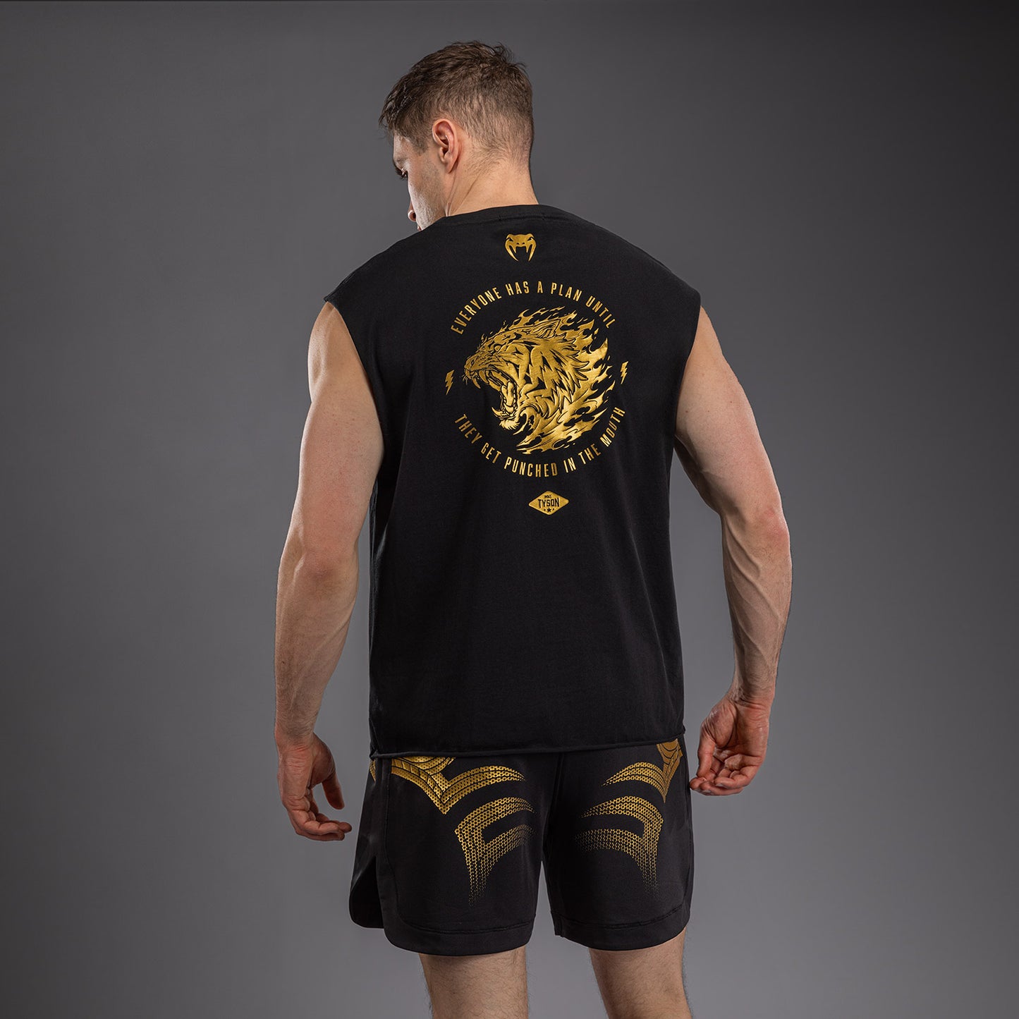 Venum x Mike Tyson Tiger Ärmelloses T-Shirt - Schwarz/Gold