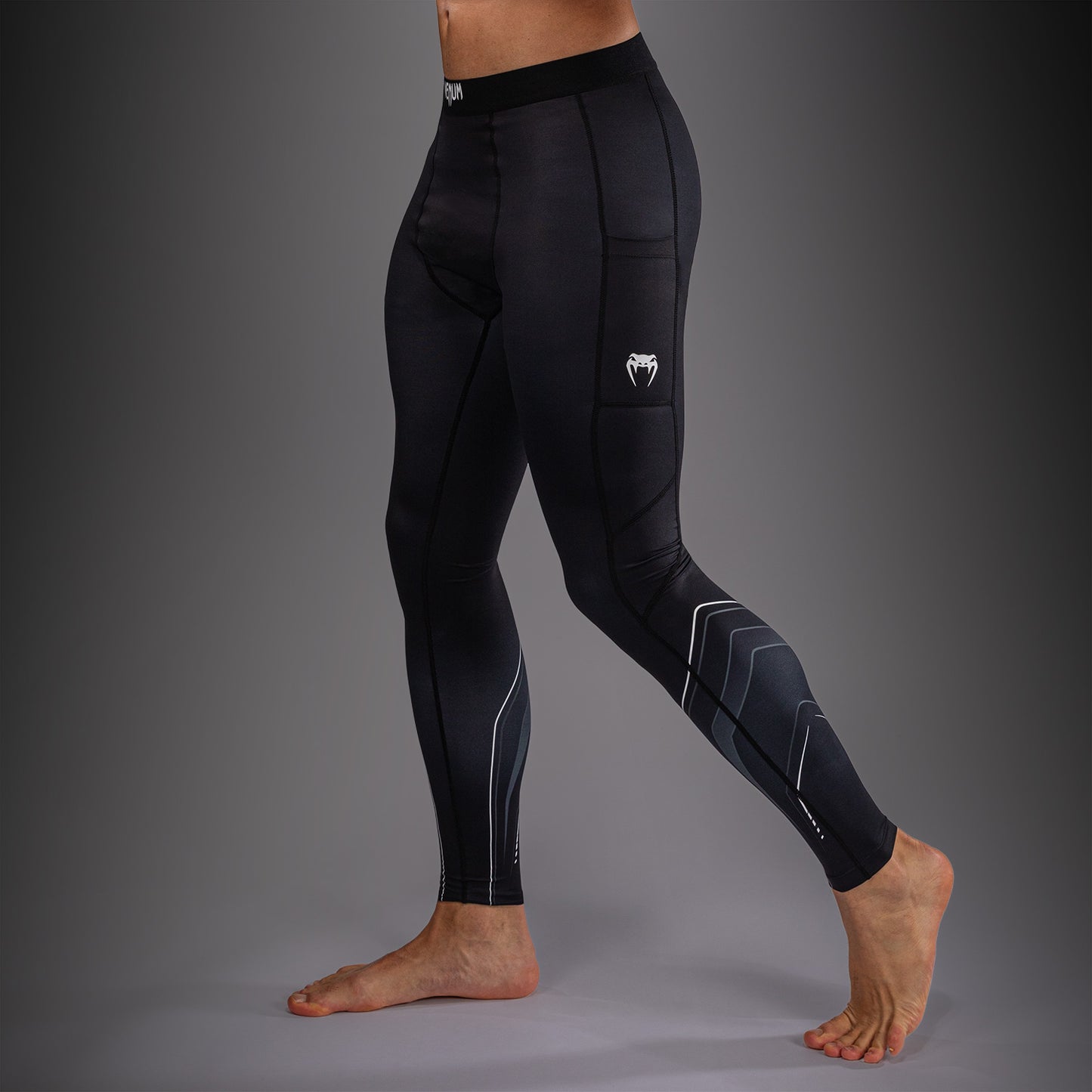Venum Streamline Spats – Schwarz/Weiß