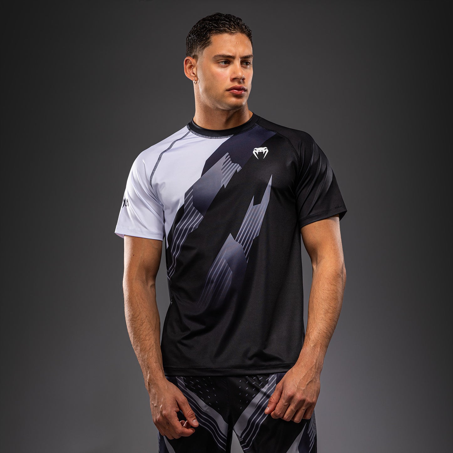Venum No-Gi 6.0 Dry-Tech T-Shirt - Schwarz/Weiß