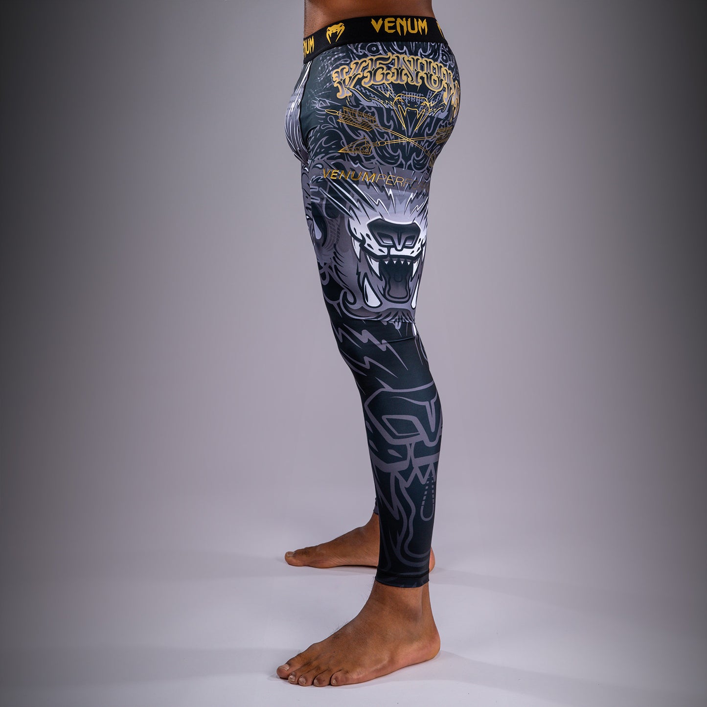 Venum Wolf Atak Spats – Schwarz/Grau