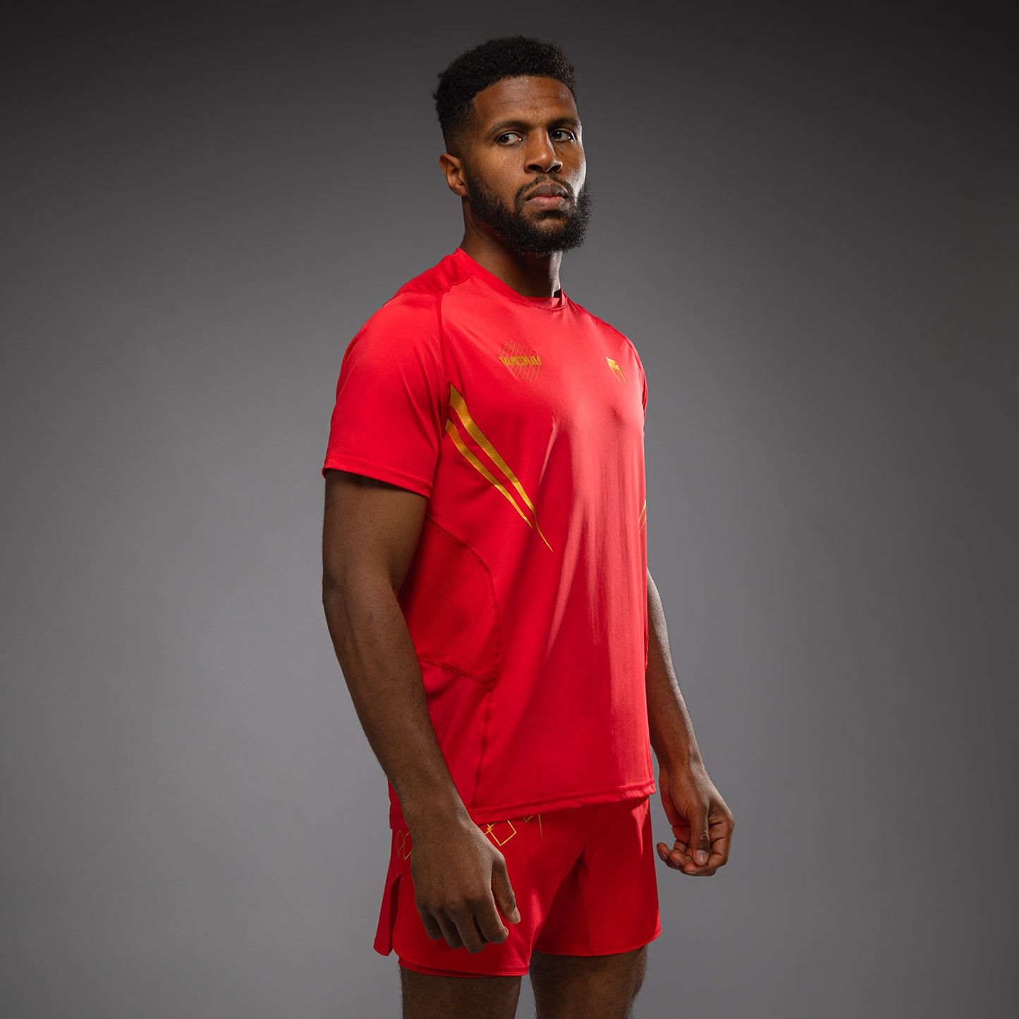 Venum x WOW FC Dry-Tech T-Shirt - Fury Rot/Gold