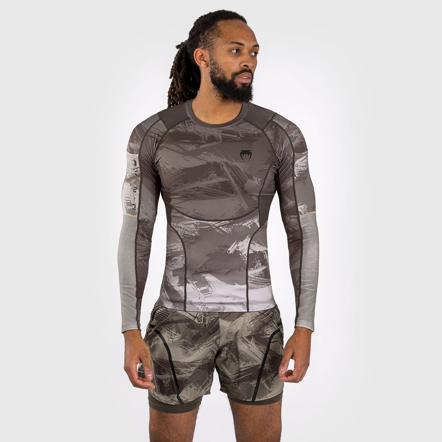 Venum Electron 3.0 Langärmeliger Rashguard - Sand