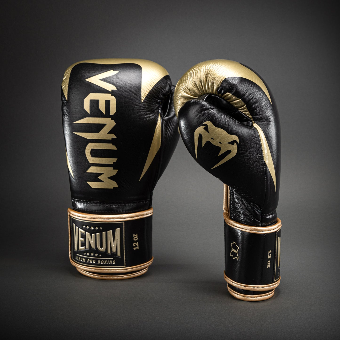 Venum Hammer Pro Boxhandschuhe mit Klettverschluss - Schwarz/Gold