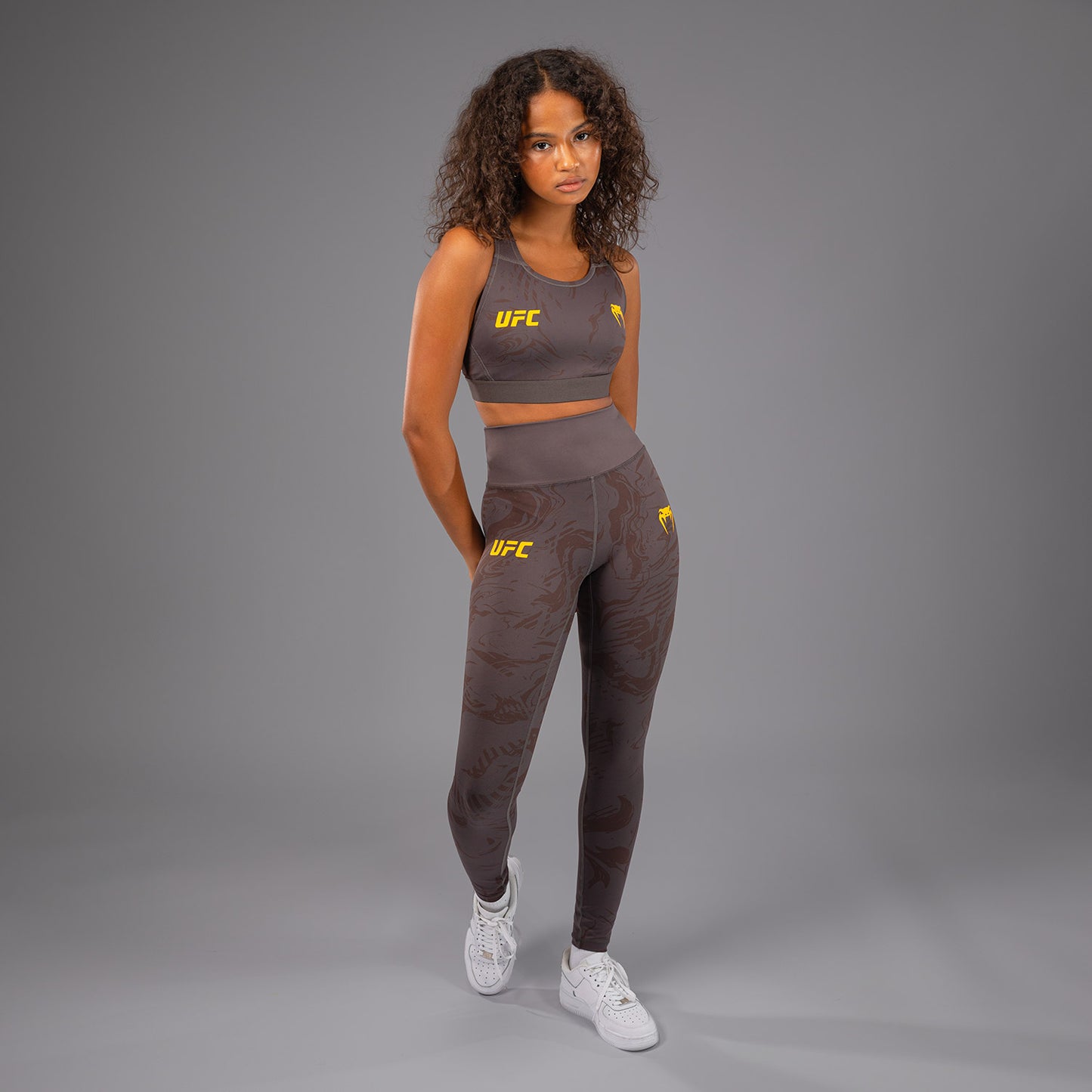 UFC Fusion by Venum Fight Week Damen Performance Tight - Erdiges Braun