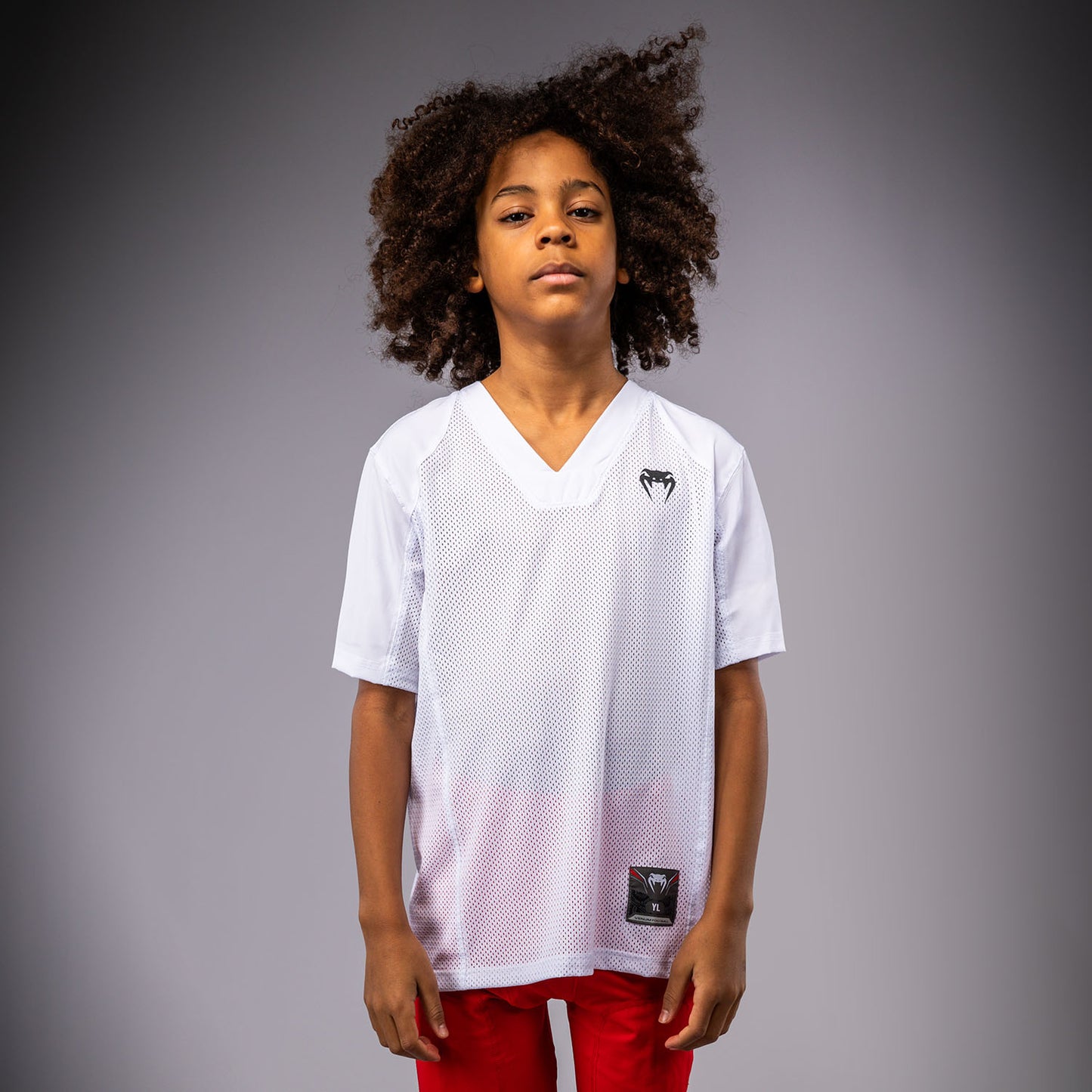 Venum Elite Fußball-T-Shirt Kurzarm für Kinder - Weiß