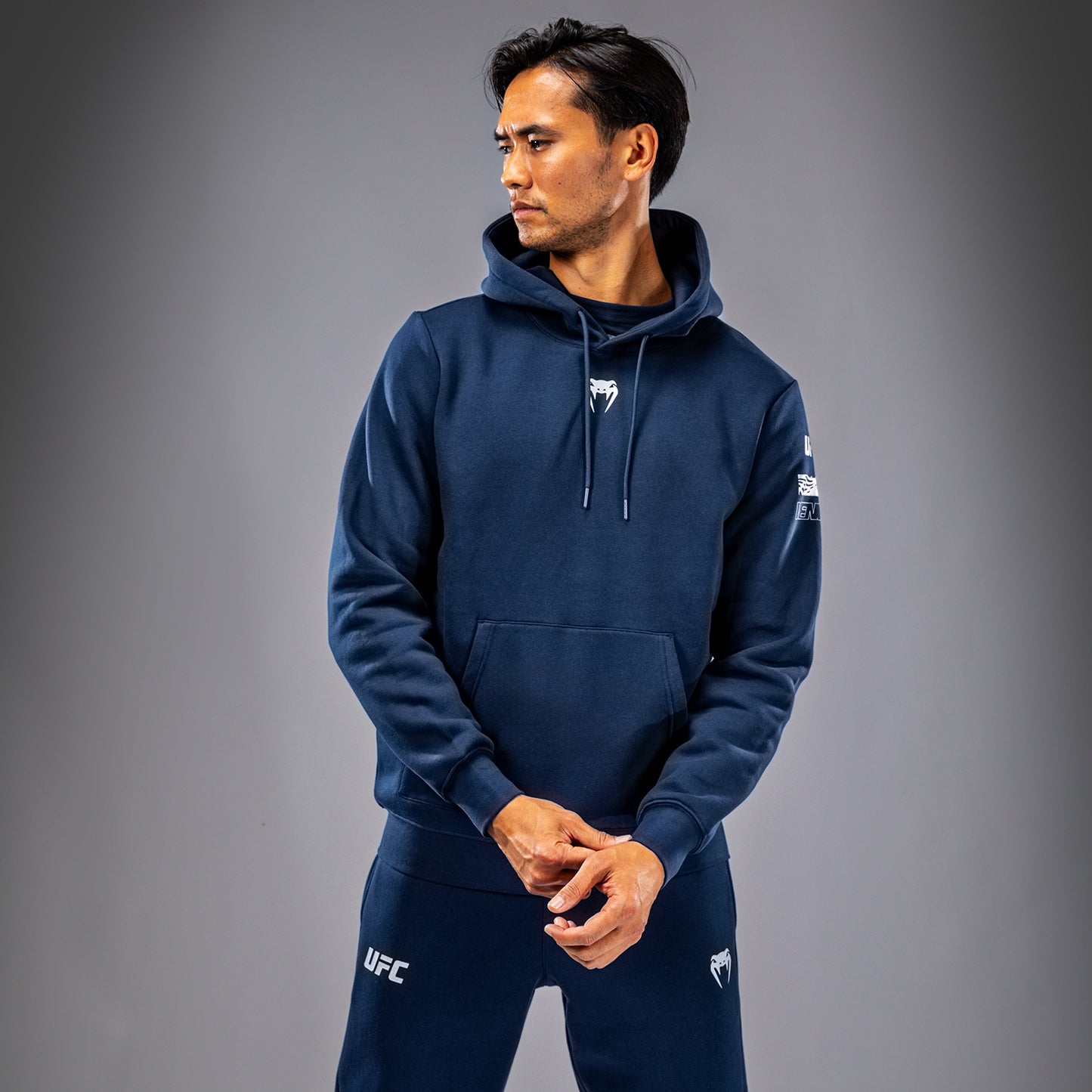 UFC Fusion by Venum Fight Week Herren Pullover Hoodie - Solid Ozeanisches Blau