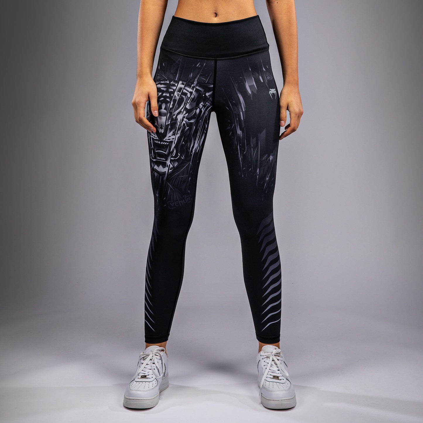 Venum Tiger Damen Leggings - Schwarz/Silber