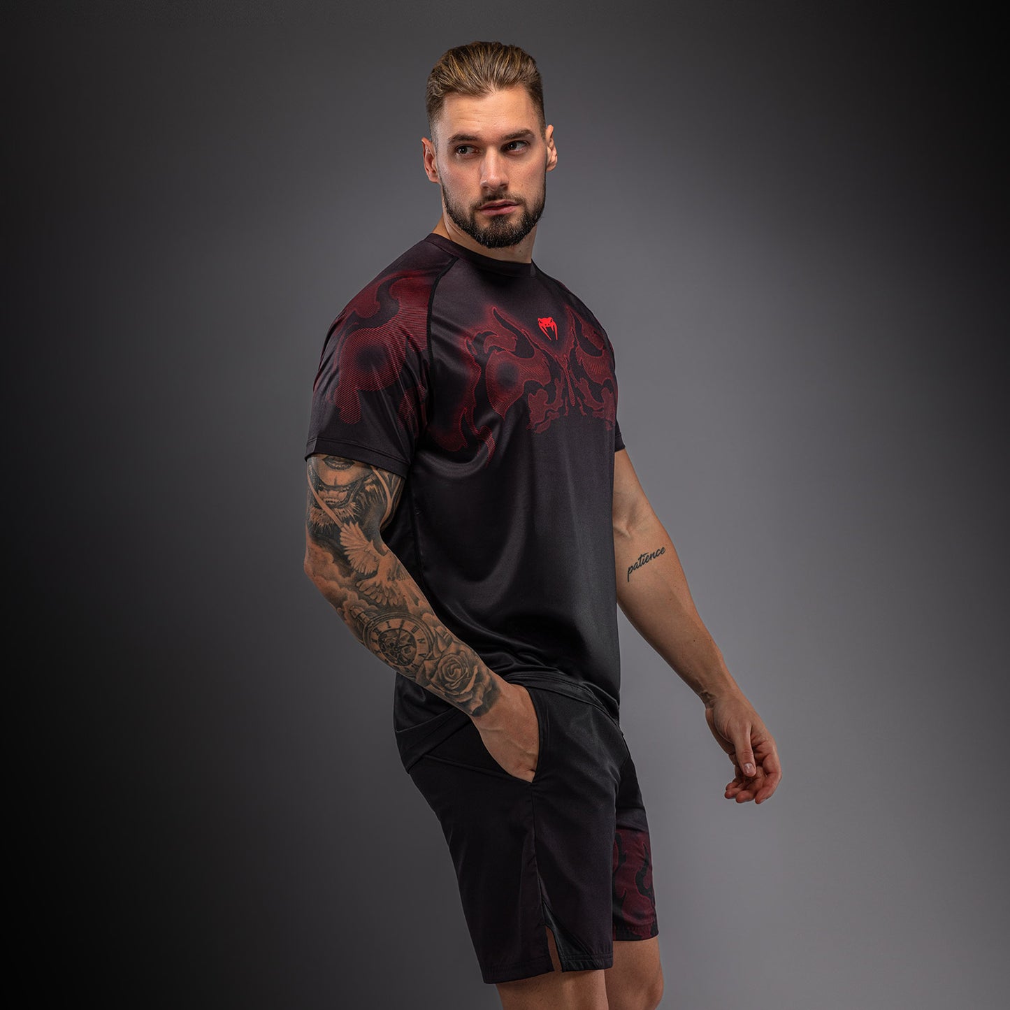 Venum Spectre Dry Tech T-Shirt – Schwarz/Rot
