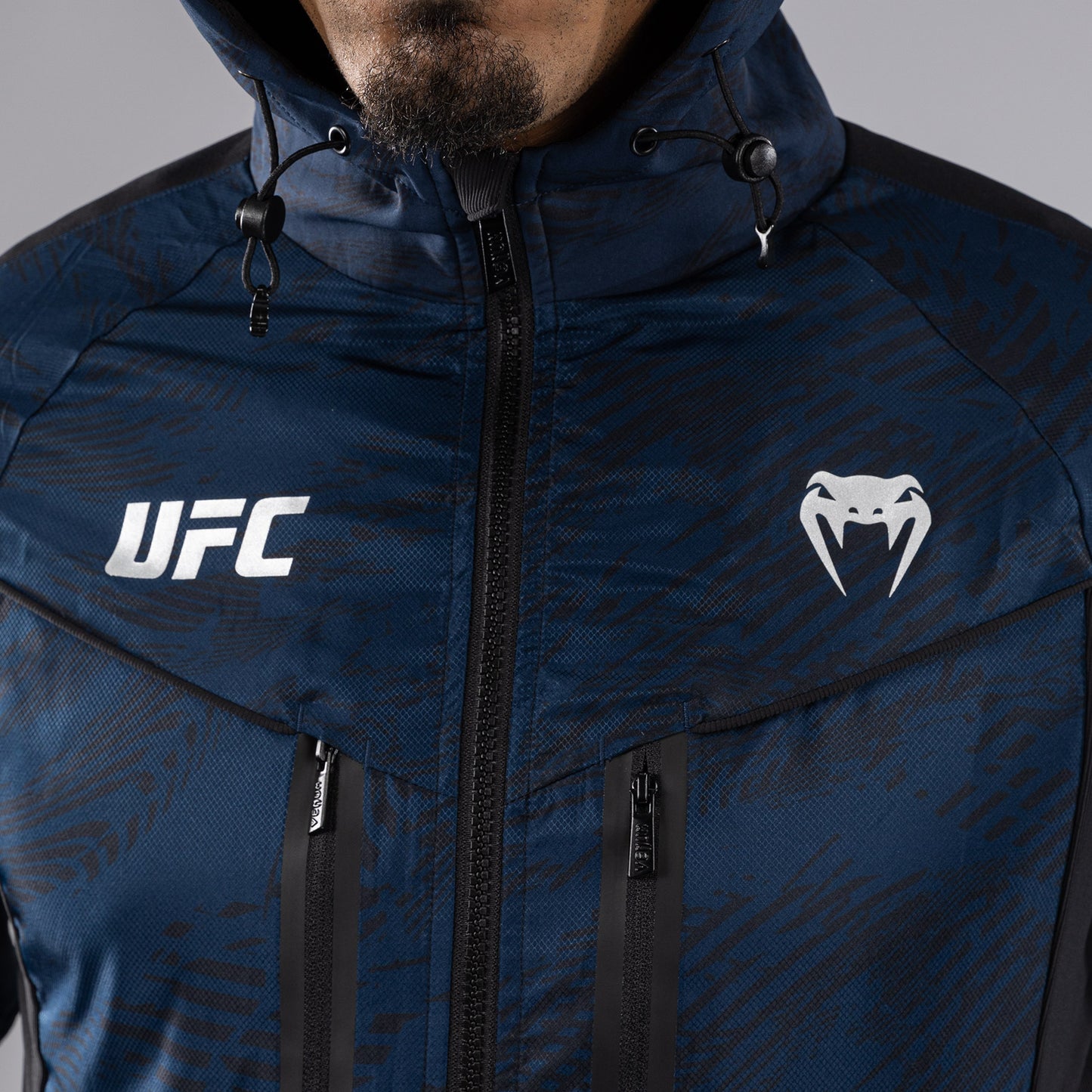 UFC Fusion by Venum Fight Week Herren Zip Hoodie - Ozeanisches Blau