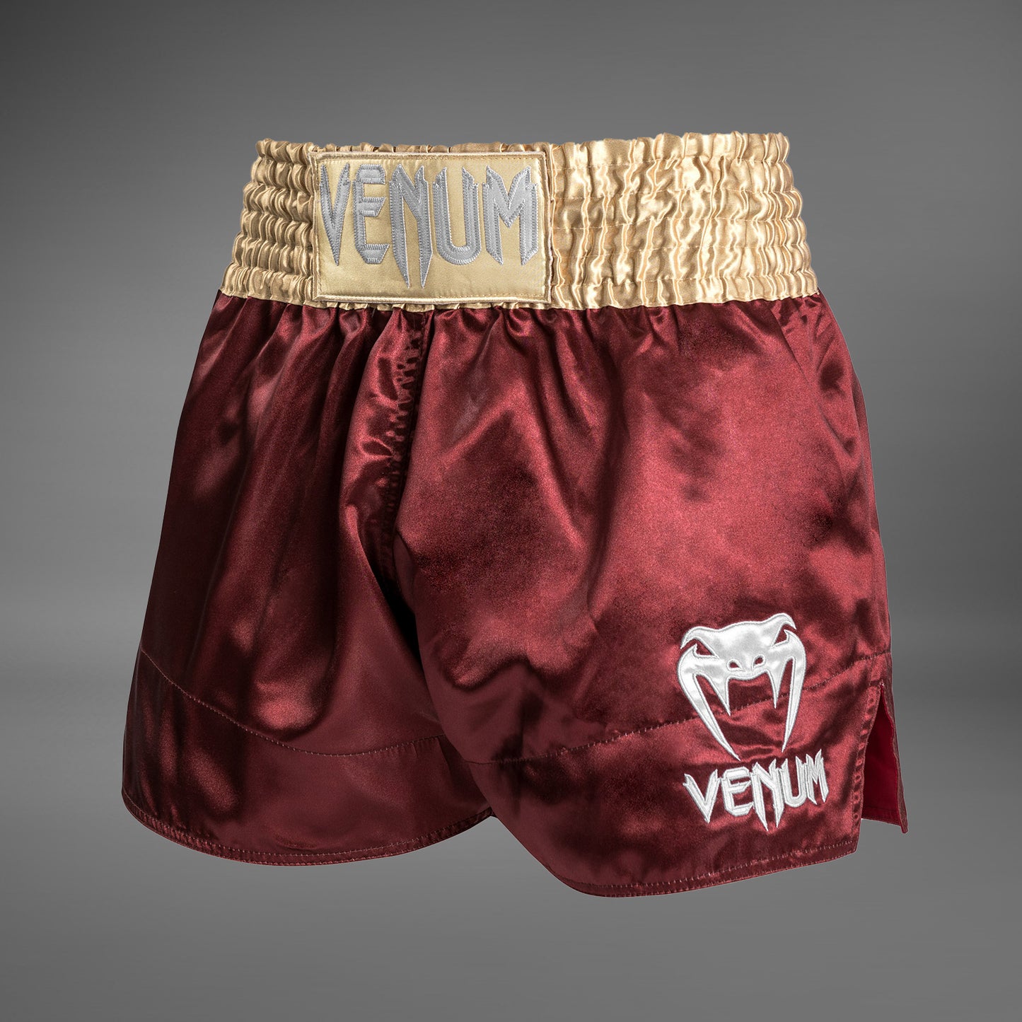 Venum Classic Muay Thai Shorts - Burgund/Gold/Weiß