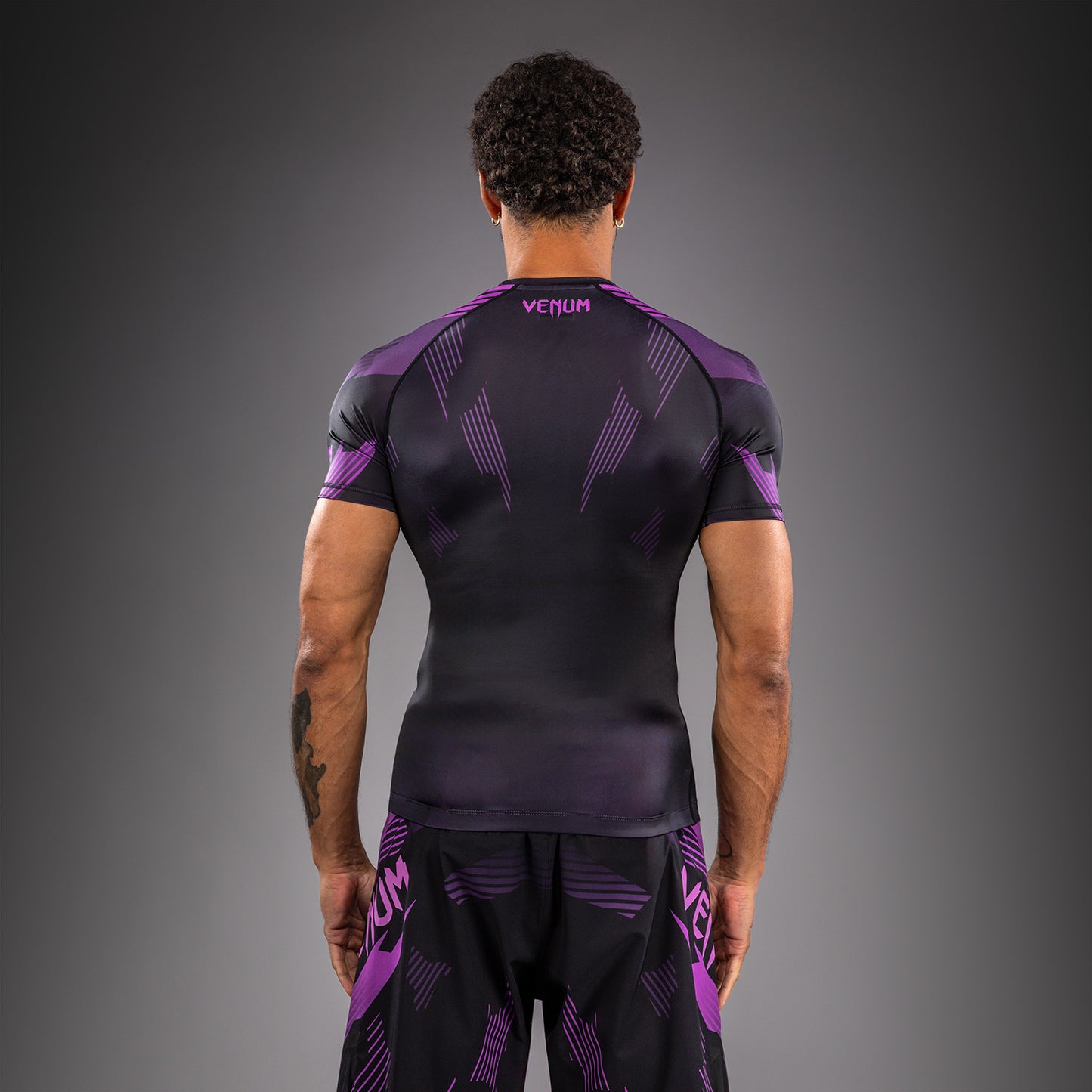 Venum No-Gi 6.0 Rashguard Kurzarm - Schwarz/Lila
