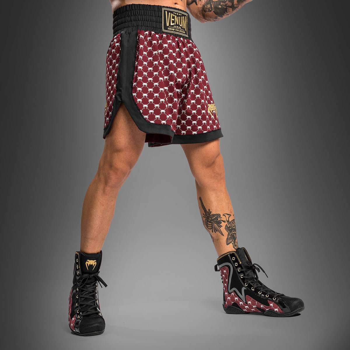 Venum Monogram Boxershorts - Schwarz/Burgund