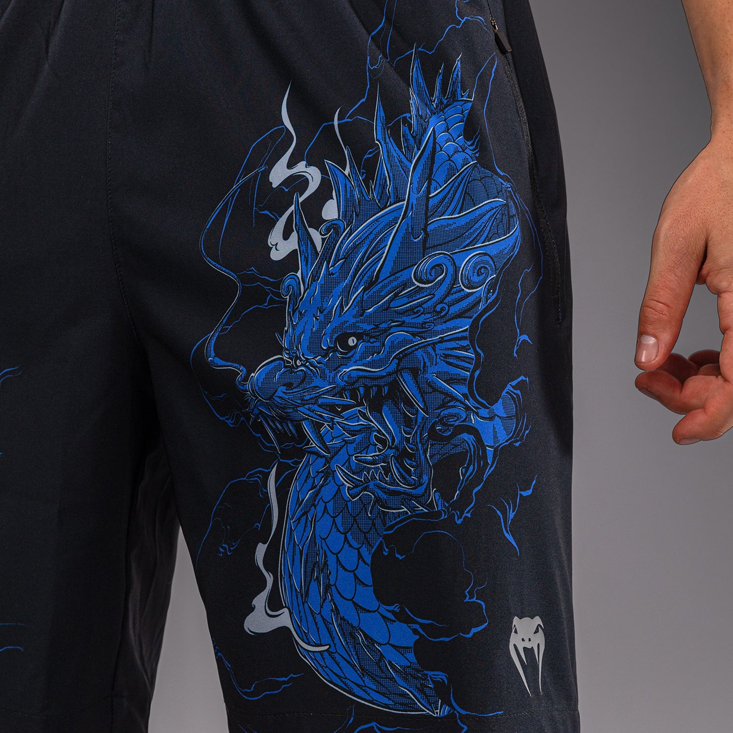 Venum Thunder Dragon Trainingsshorts – Schwarz/Königsblau