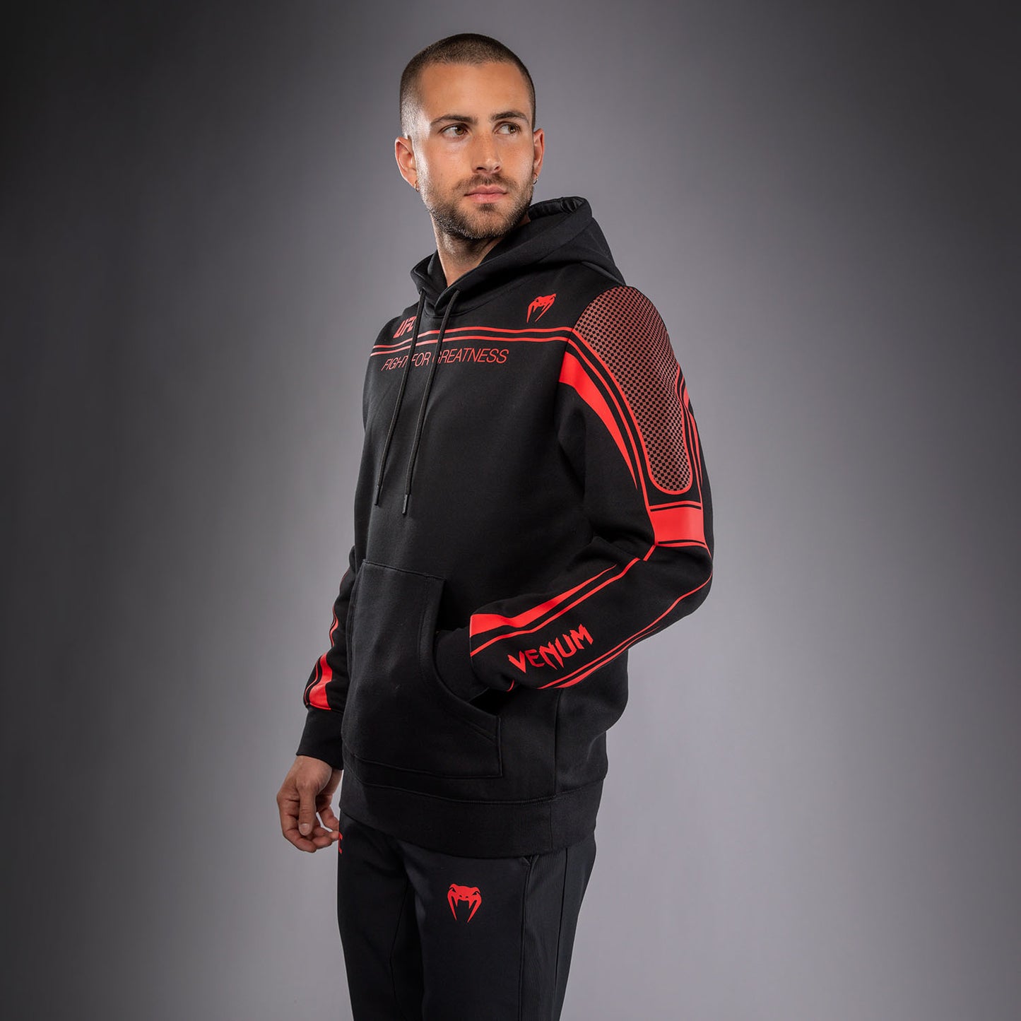 Venum UFC Unity by Venum Authentic Fight Week Herren-Kapuzenpullover - Schwarz