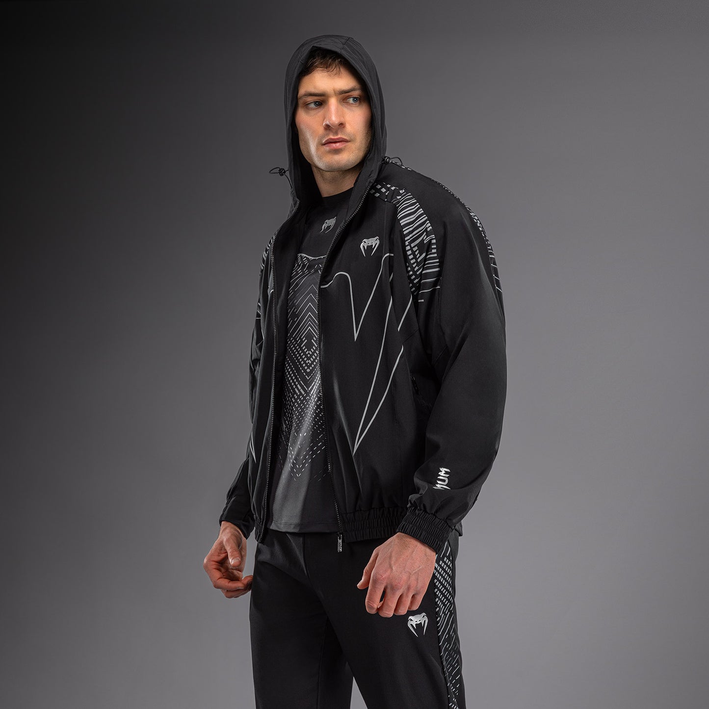 Venum Midnight Fury Trainingsjacke – Mitternachtsblau/Grau/Silber