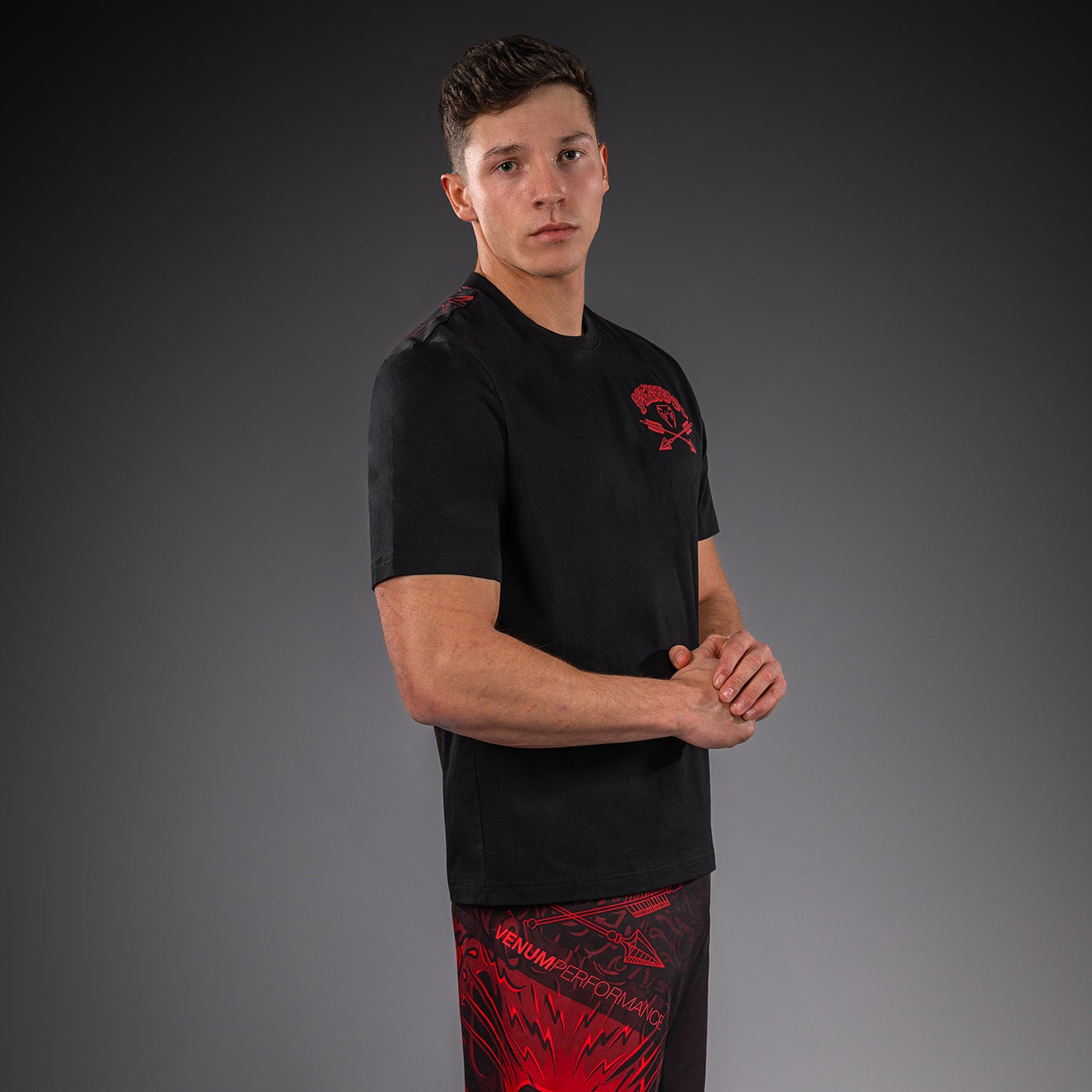 Venum Wolf Atak T-Shirt – Schwarz/Rot