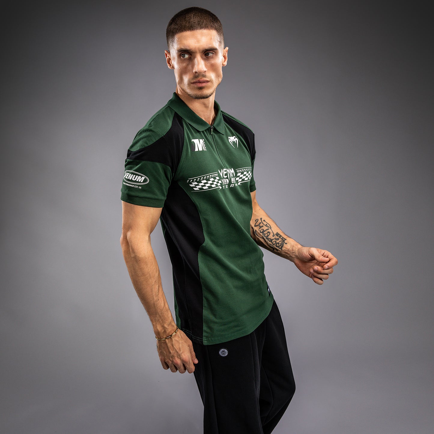 Venum Motorsport Baumwollpolo - Tiefwald