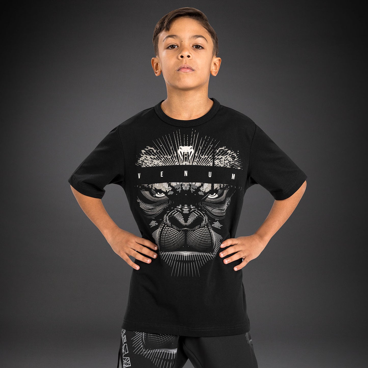Venum Gorilla Jungle Kinder T-Shirt - Schwarz/Weiß