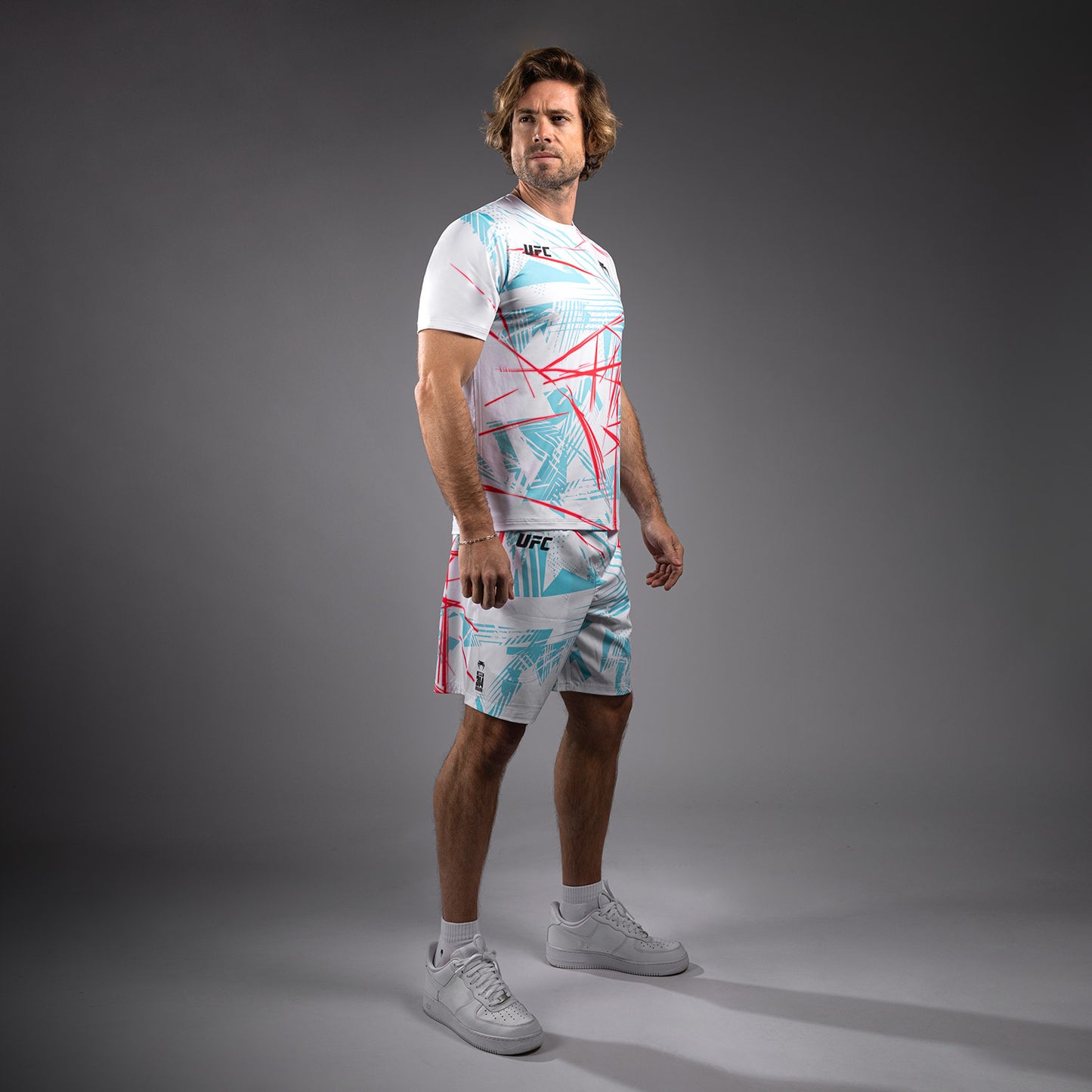 UFC Fusion By Venum Miami Edition Fight Week Dry-Tech T-Shirt für Männer - Weißes