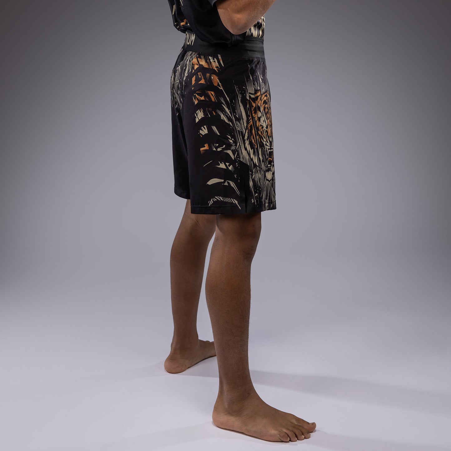 Venum Tiger Kinder Kampfshorts - Schwarz/Neonorange