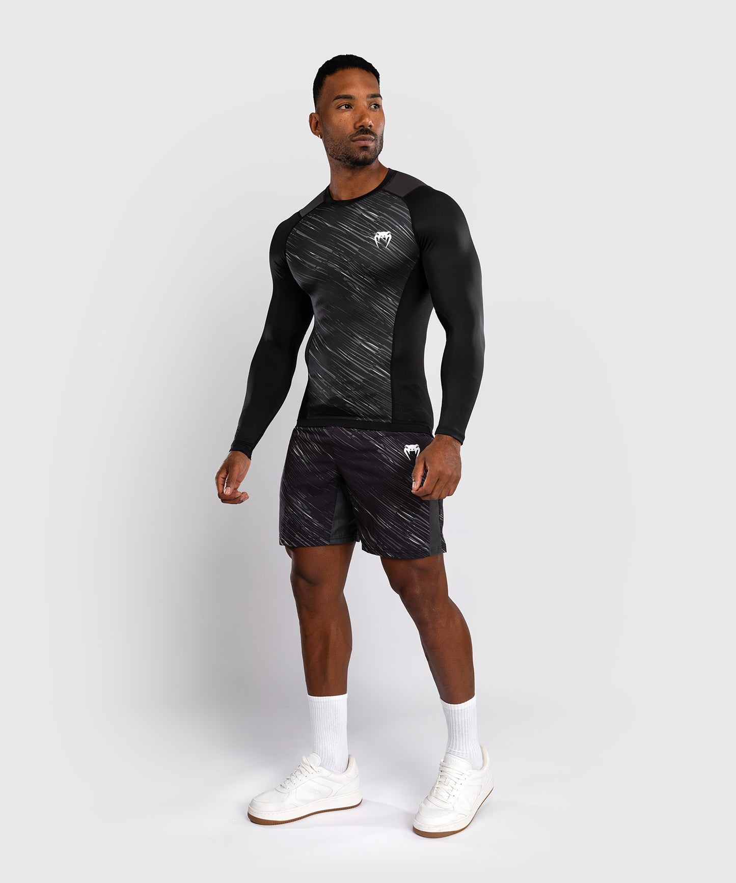 Venum Rapid Langarm Rashguard - Schwarz/Sturmgrau