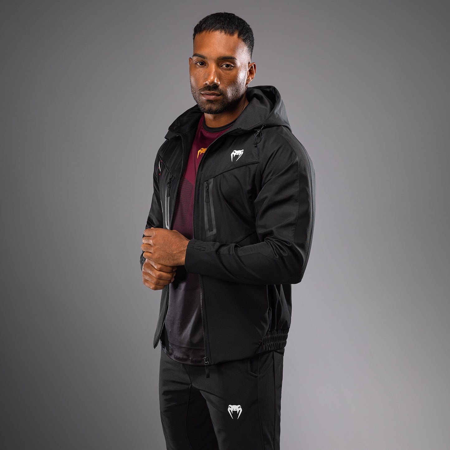 Venum Tactical XT Herren Trainingsjacke - Schwarz/Feuerrot