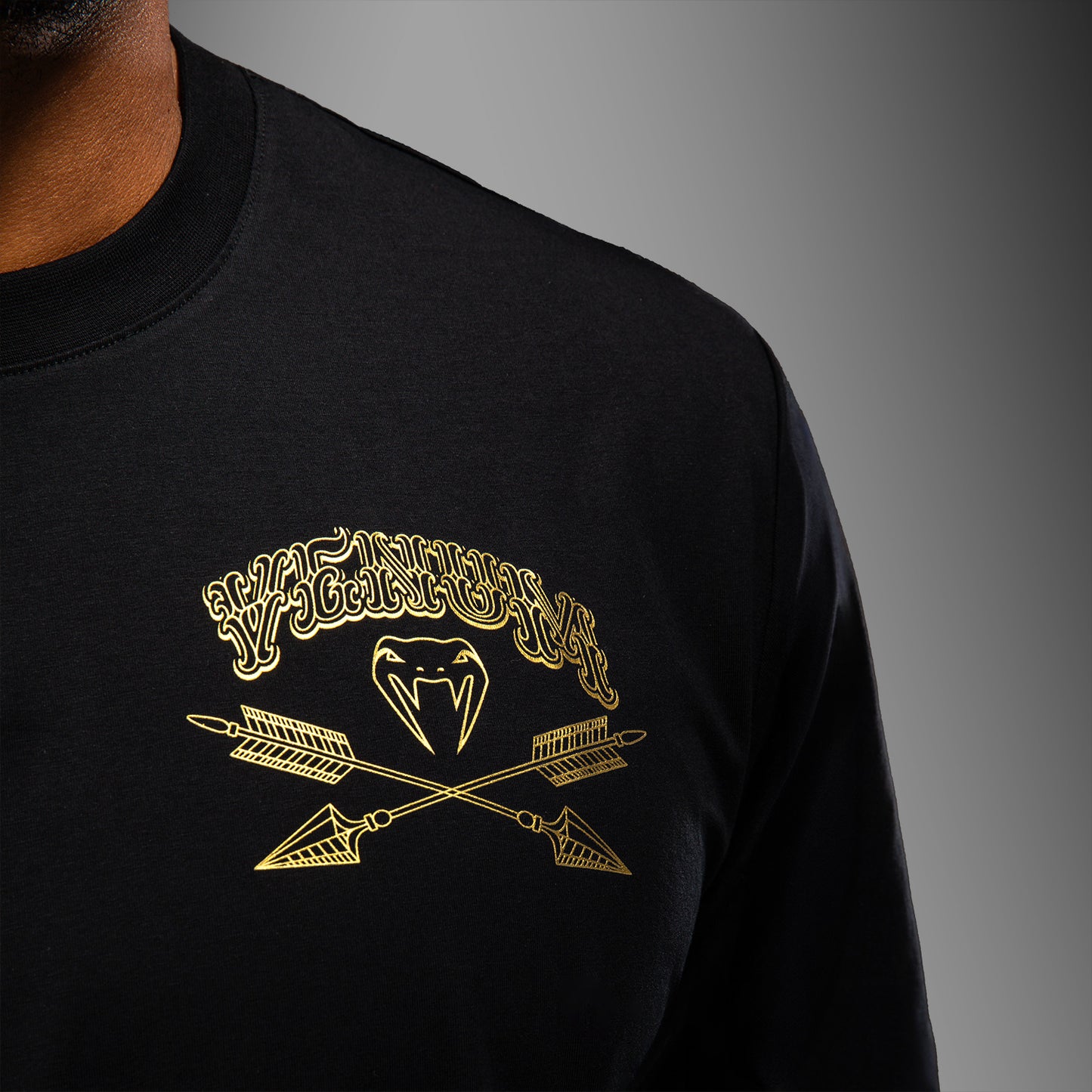 Venum Wolf Atak T-Shirt – Schwarz/Grau