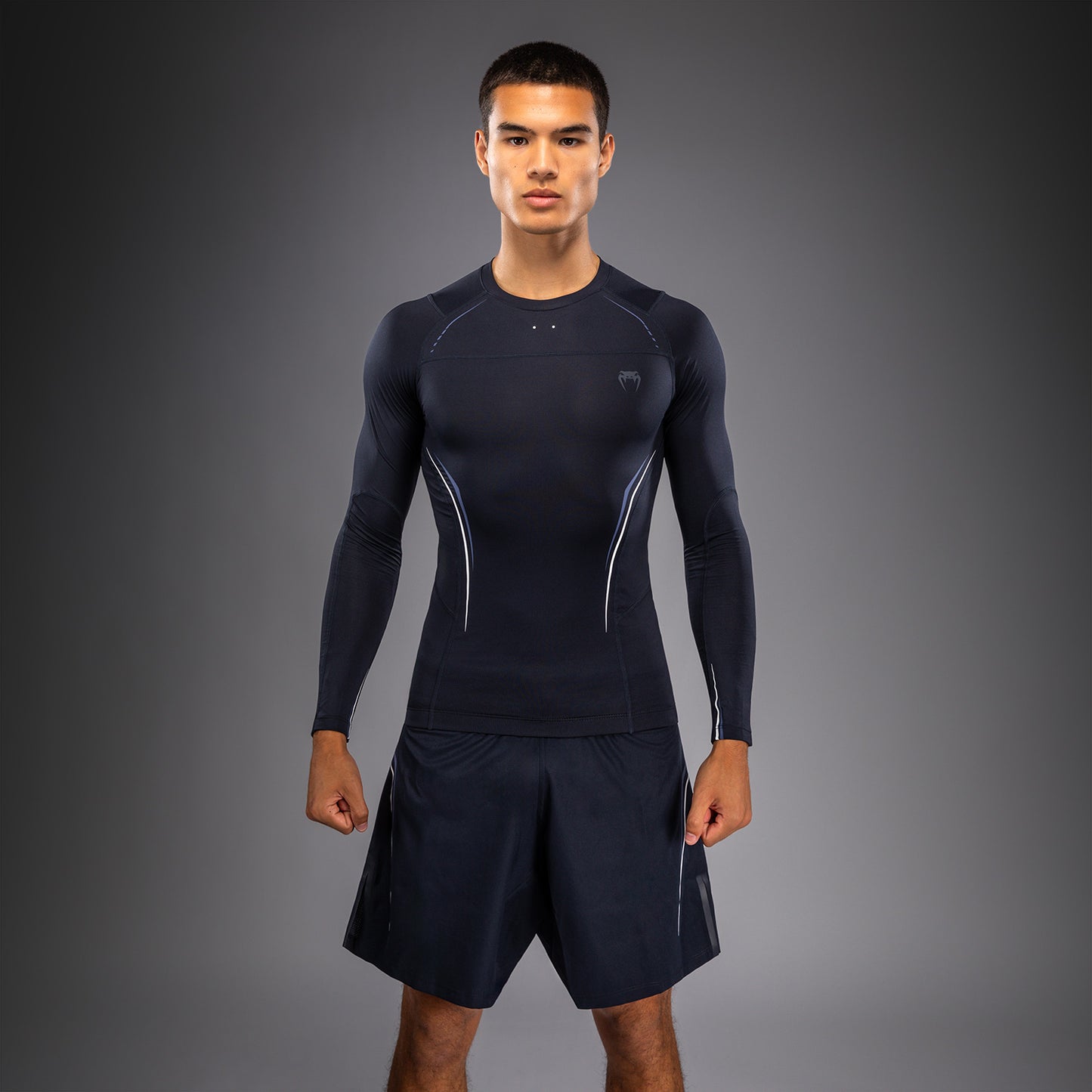 Venum G-Core Langarm Rashguard - Marineblau/Weiß