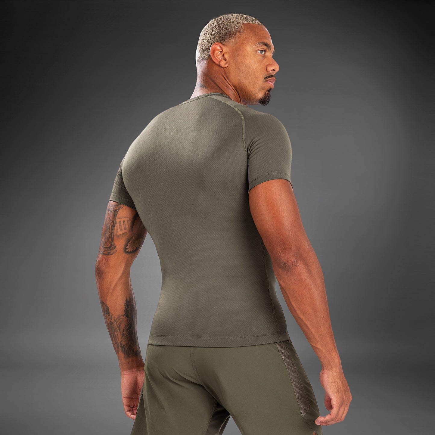Venum Contender Herren Kurzarm Rashguard - Khaki