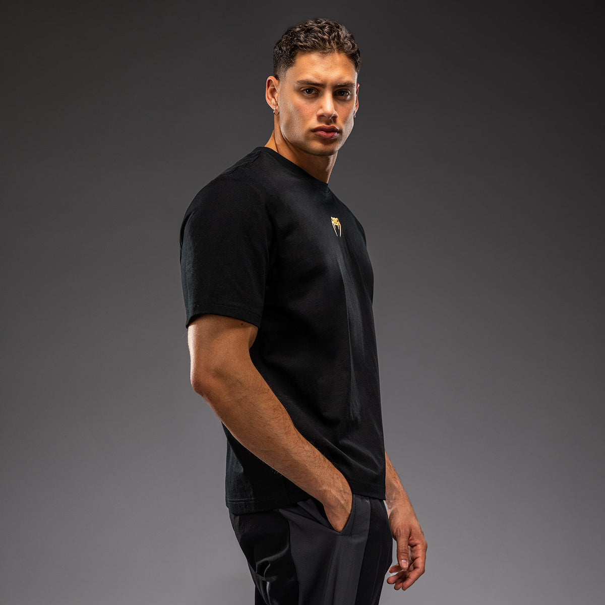 Venum Essential Baumwoll-T-Shirt - Schwarz/Gold
