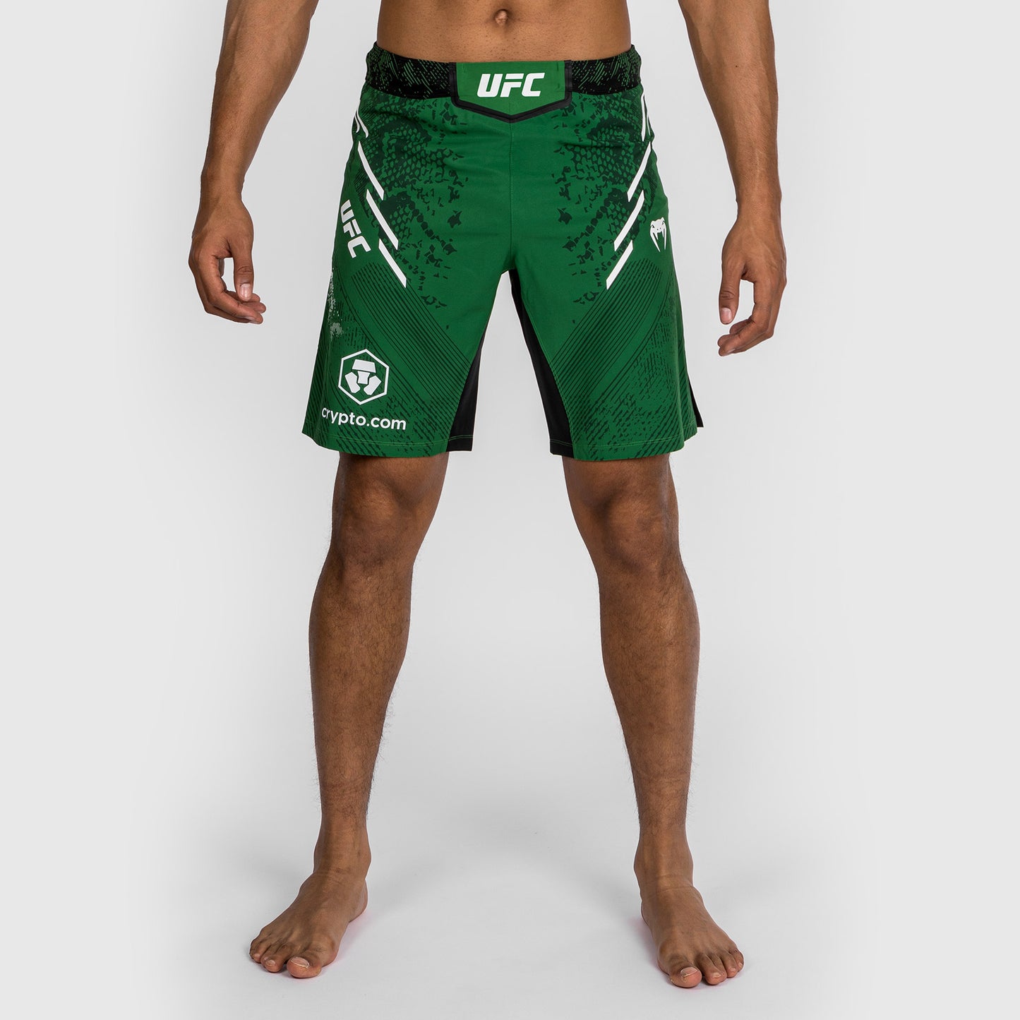 UFC Adrenaline by Venum Personalisierte Authentische Fight Night Herren-Kampfshorts - Lange Passform - Grün