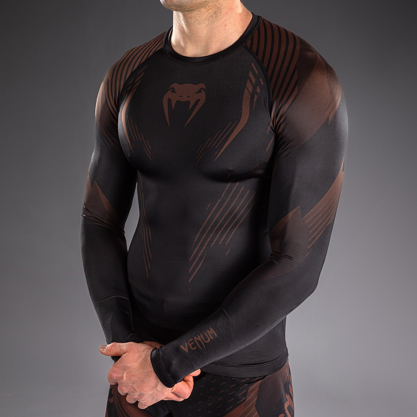Venum No-Gi 6.0 Langarm Rashguard - Schwarz/Braun