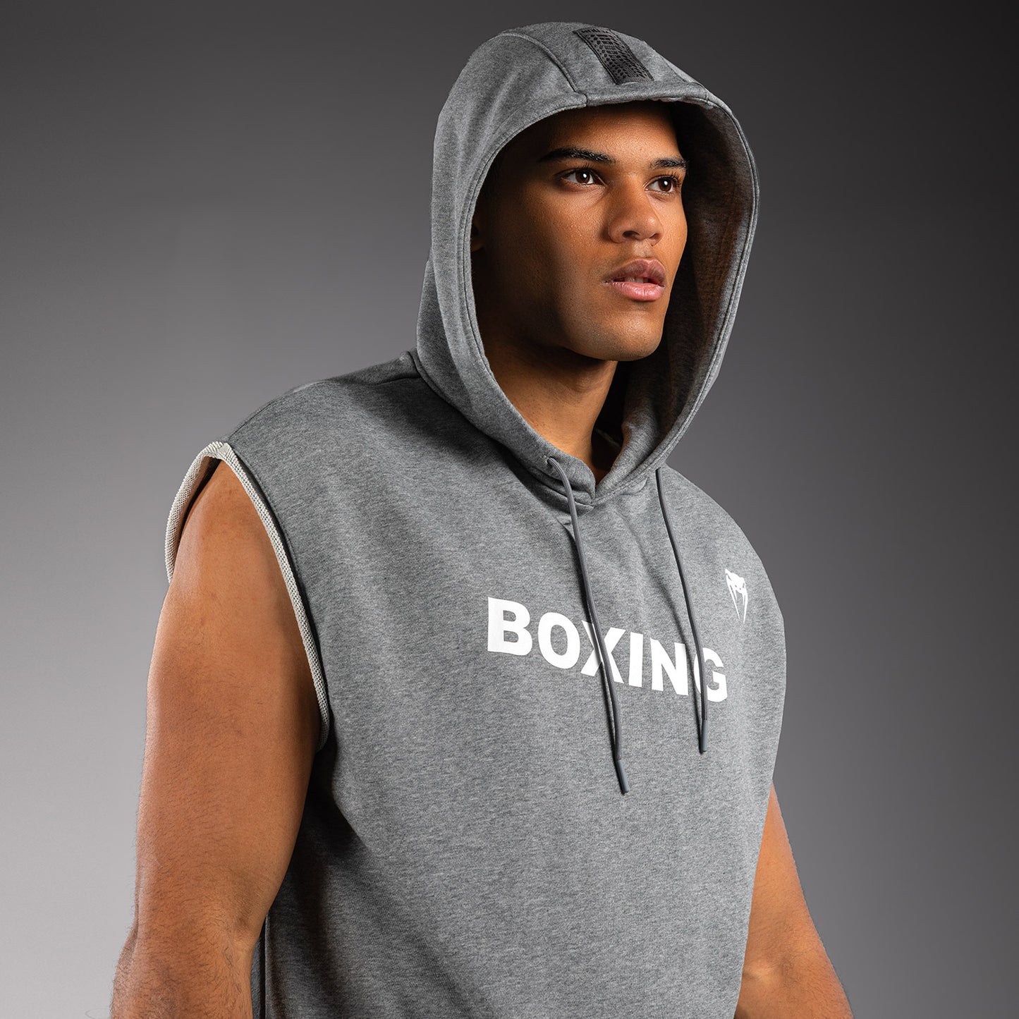 Venum Boxing VT Ärmelloser Kapuzenpullover – Hellgrau