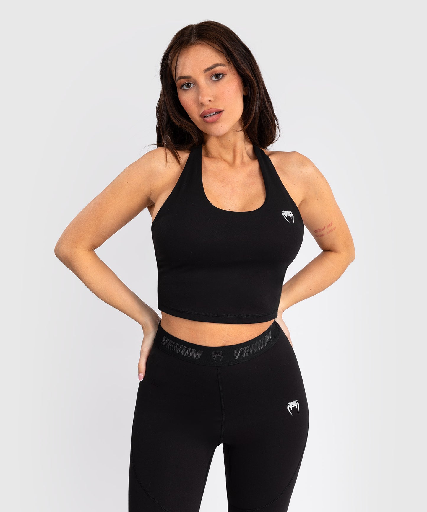 Venum Elevate Langer Sport-BH für Frauen - Schwarz