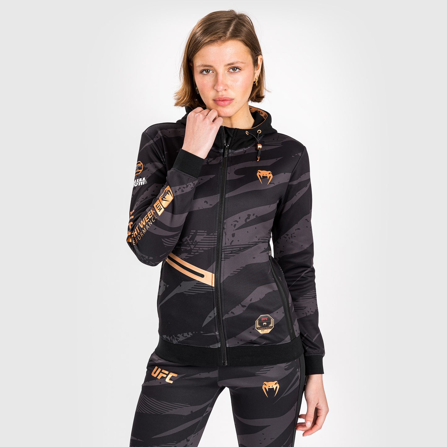 UFC Adrenaline by Venum Fight Week Frauen Zip Hoodie - Urban Camo