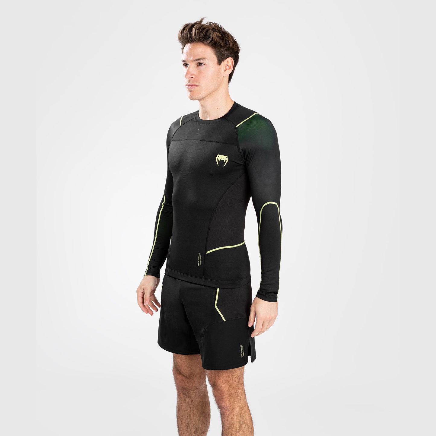 Venum Fusion 2.0  Herren Rashguard - lange Ärmel - schwarz/gelb