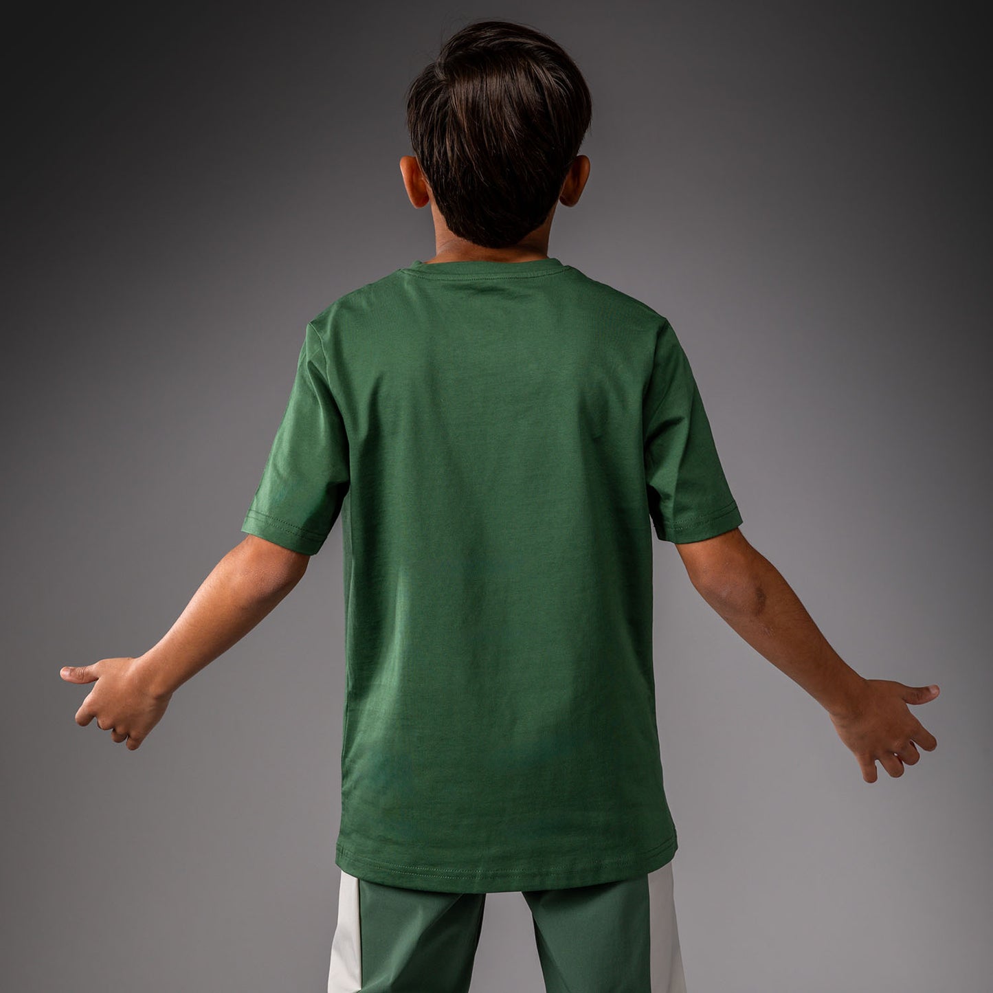 Venum Contender T-Shirt für Kinder – Waldgrün/ Off-White