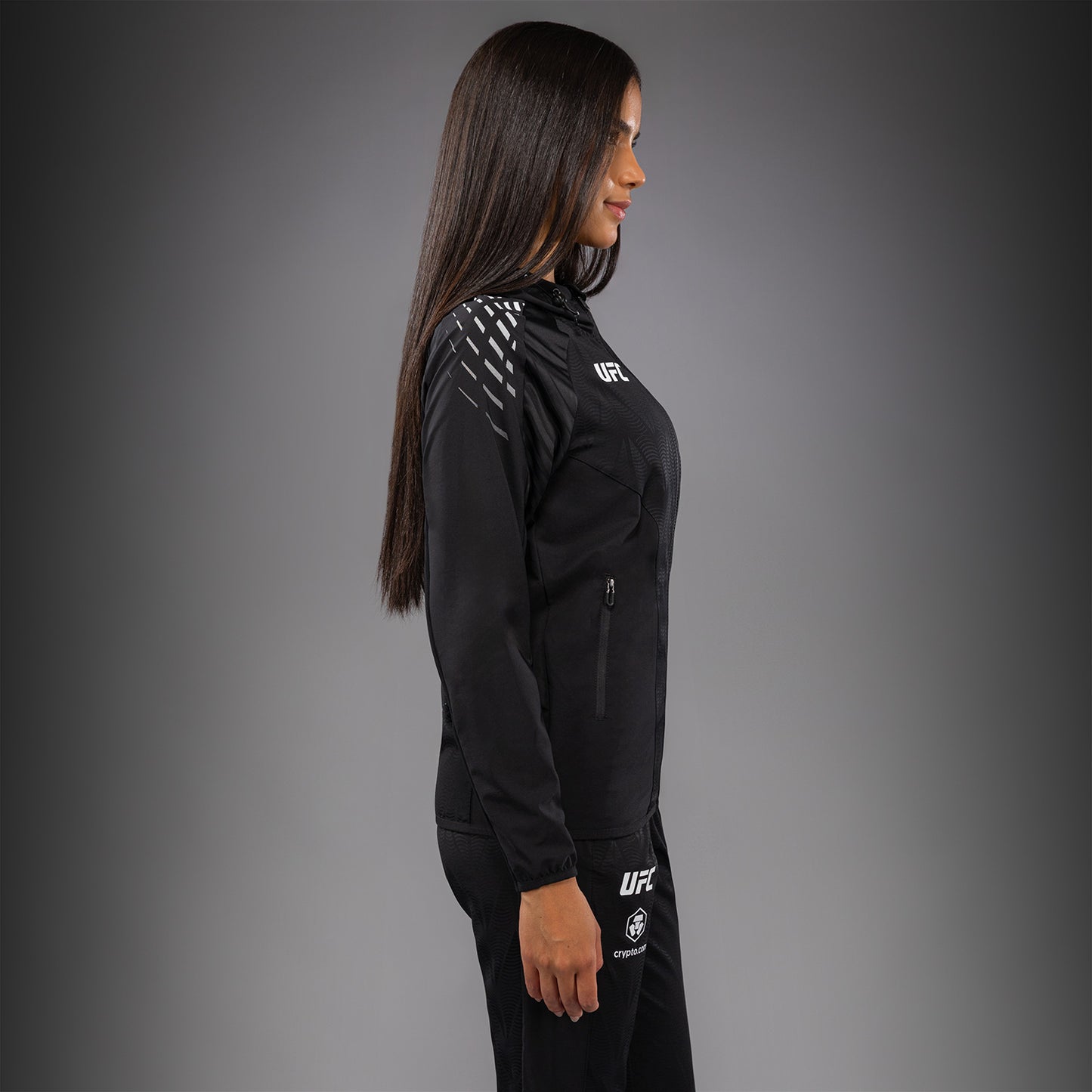 UFC Zenith by Venum Authentic Fight Night Kapuzenjacke Damen Personalisiert - Schwarz