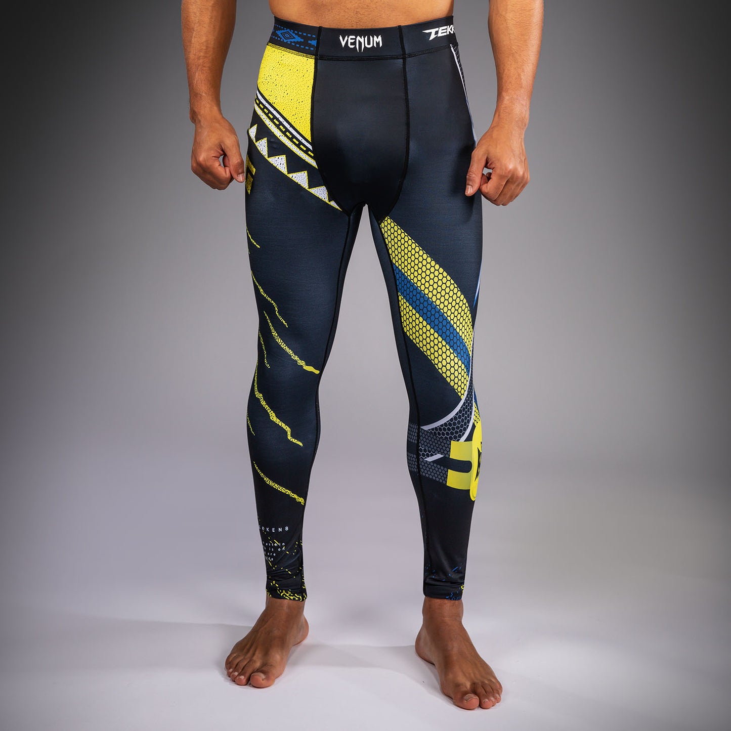 Venum x TEKKEN 8 Spats - King - Schwarz/Gelb