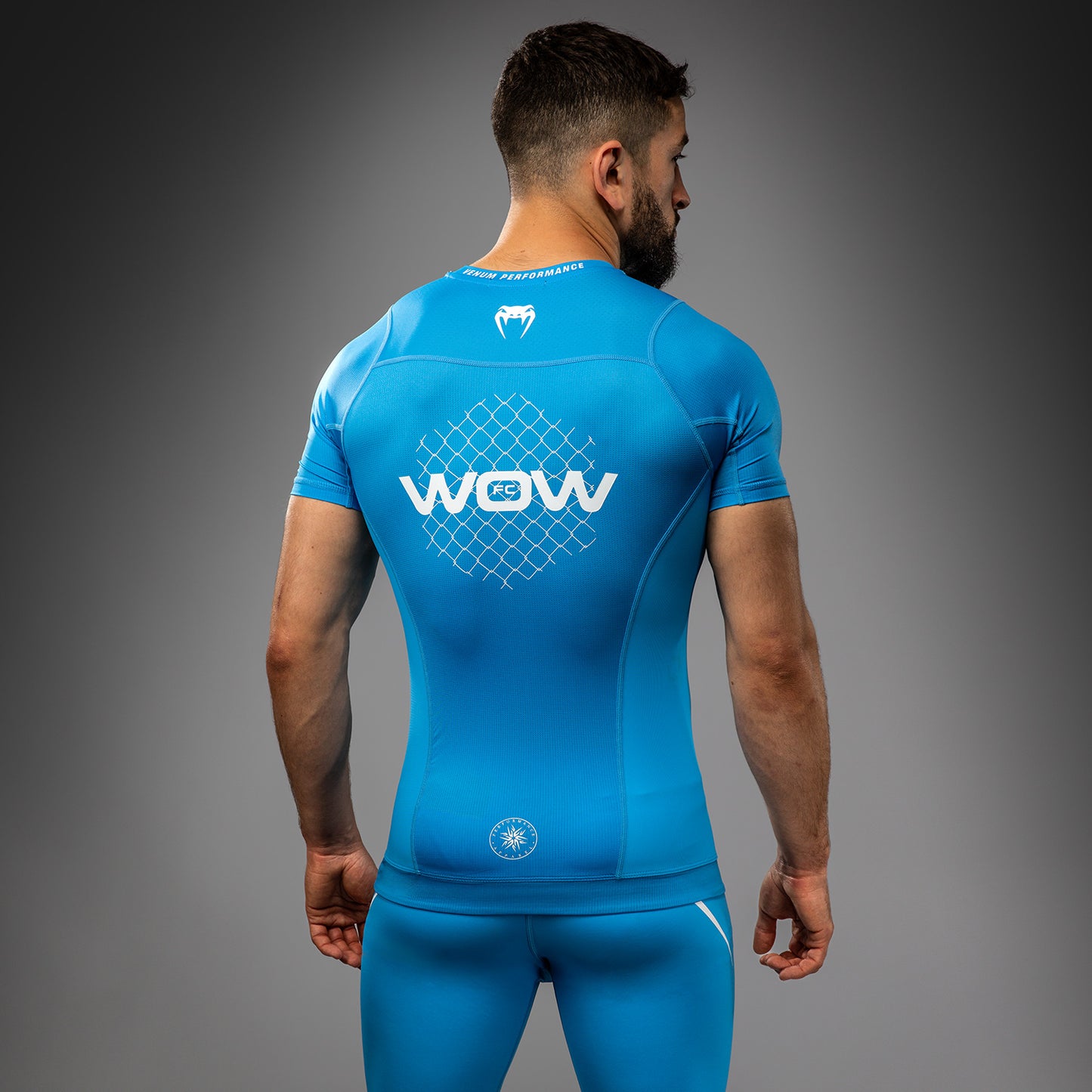 Venum x WOW FC Kurzarm Rashguard - Pacific Blue