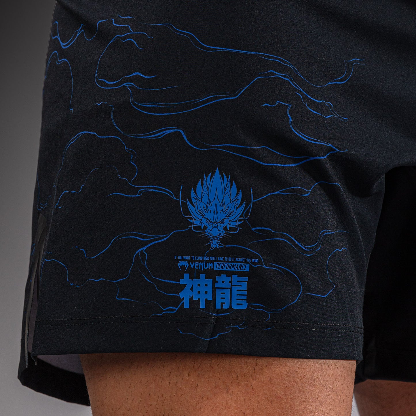 Venum Thunder Dragon Fightshorts – Schwarz/Königsblau