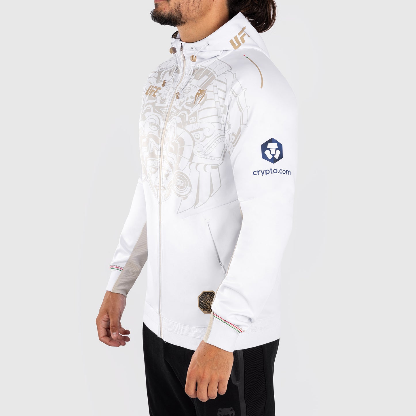 Noche UFC by Venum Authentic Fight Night Herren Walkout Hoodie - Weiß
