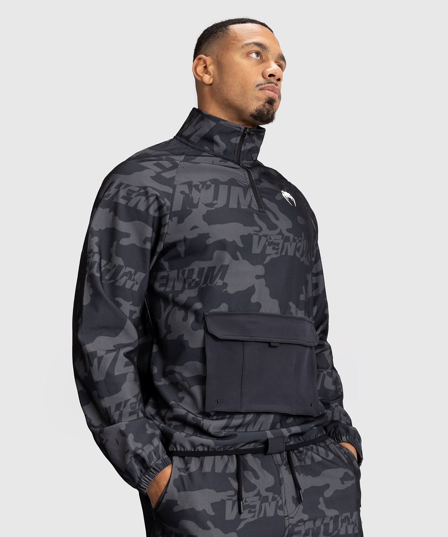 Venum Trooper Herren Trainingsanzug Jacke - Schwarz/Dunkelgrau