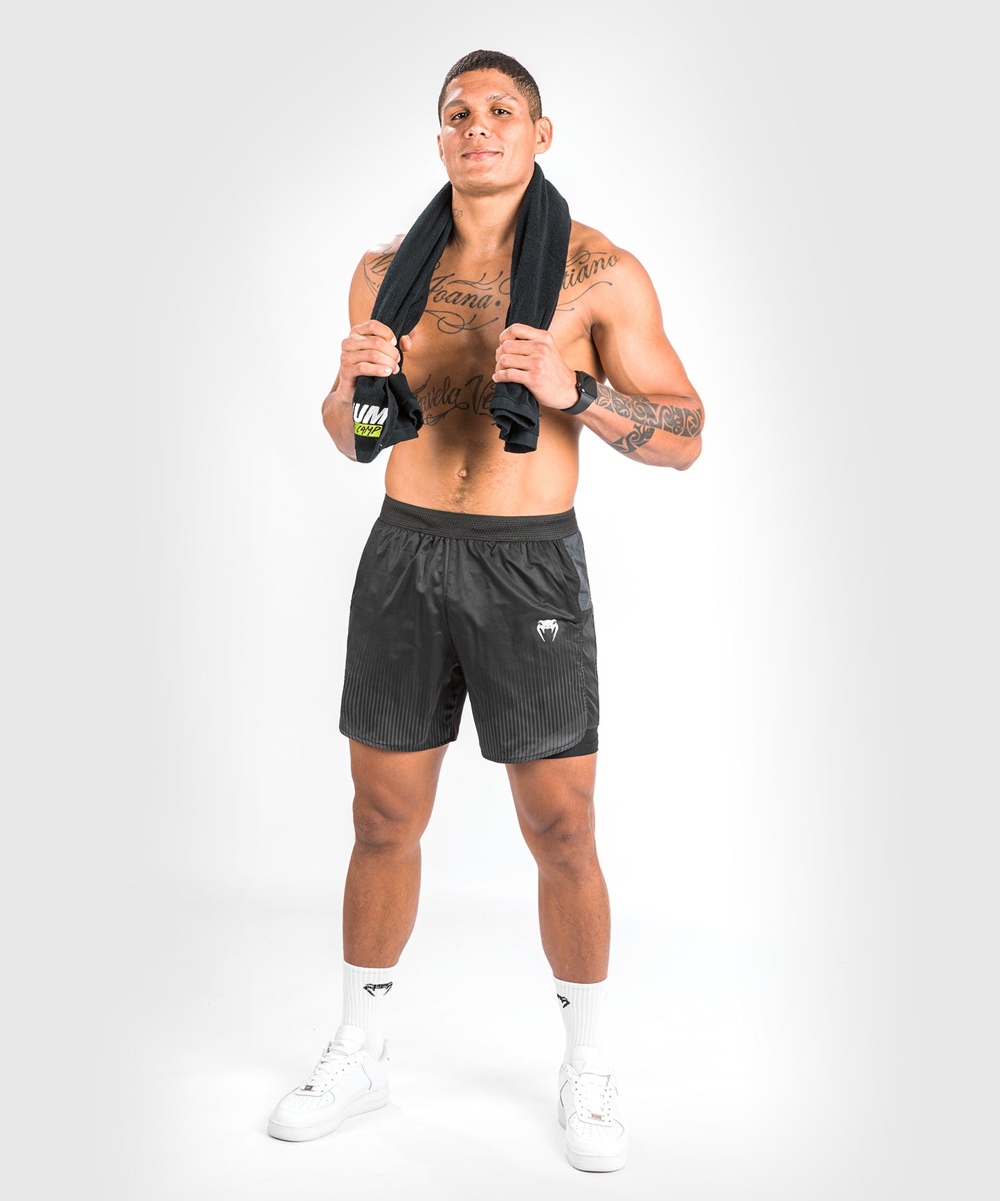Venum Biomecha 2-in-1 Trainingsshorts - Schwarz/Grau