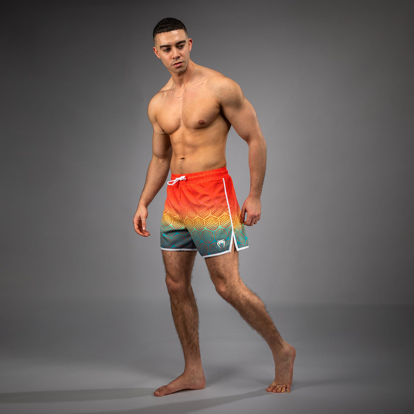 Venum Octane Boardshorts - Sunset Orange/Himmelblau