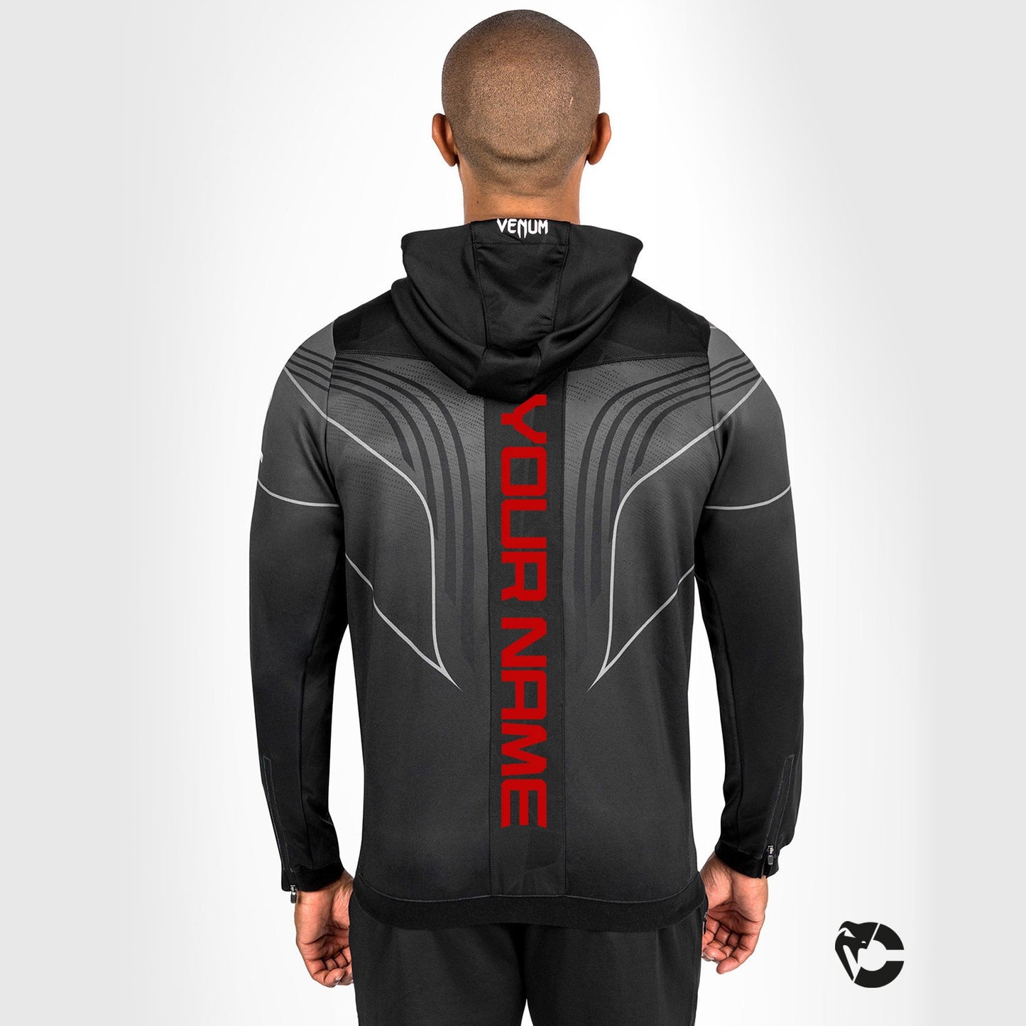 UFC Venum personalisierte authentische Fight Night 2.0 Männer Walkout Hoodie - schwarz